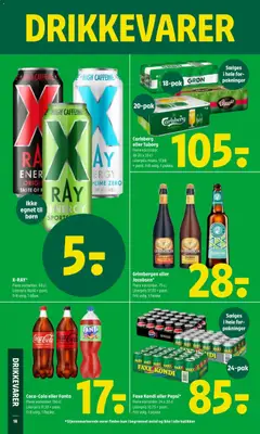 Coca-Cola eller Fanta, Flere varianter. 150 cl. Literpris 11,33 + pant. Frit valg. 1 flaske. gyldig fra 08.01.2026 | Side: 20