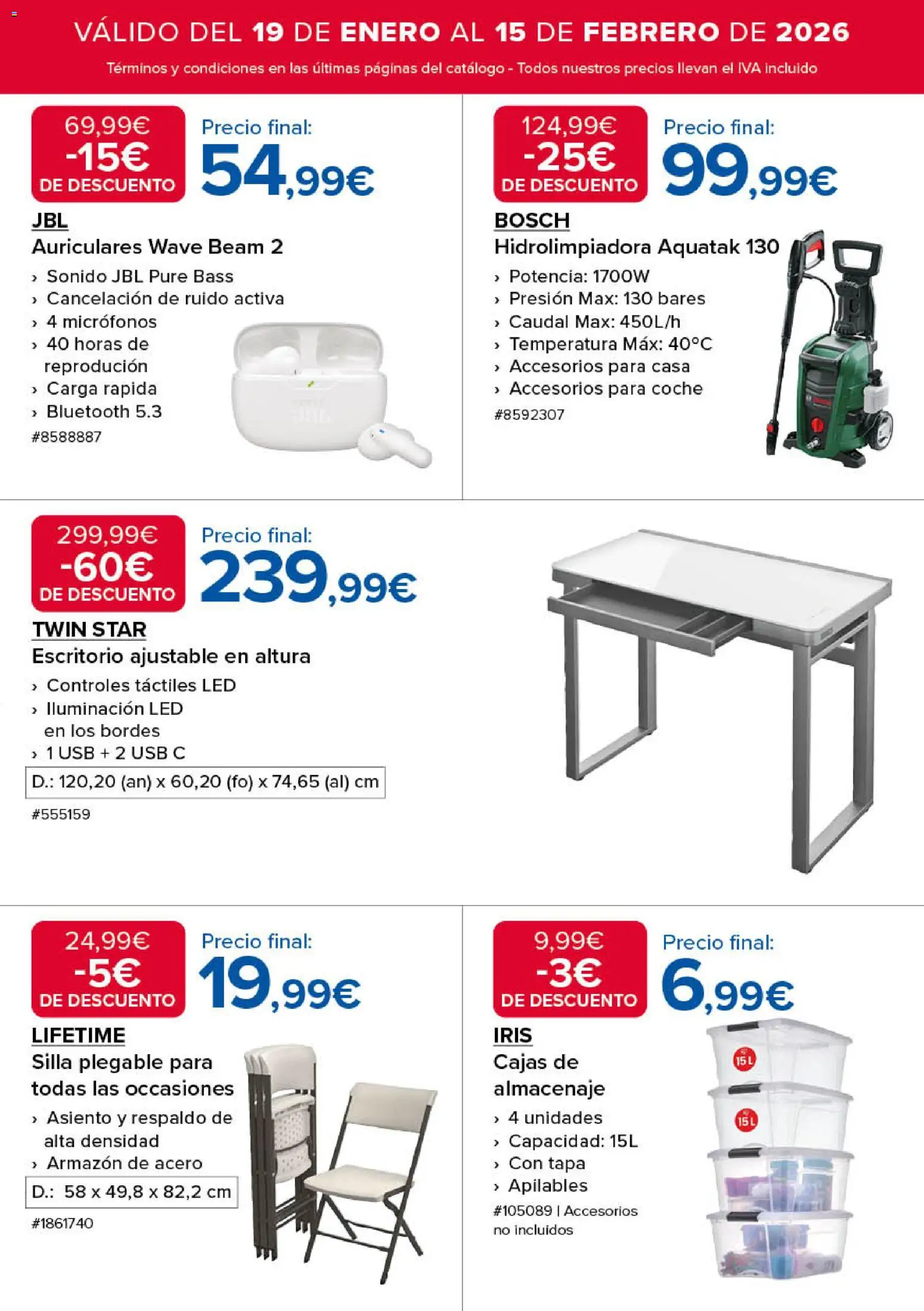 Costco catálogo │ válido desde el 19.01.2026 | Página: 17 | Productos: Auriculares, USB, Galette de chaise, Silla
