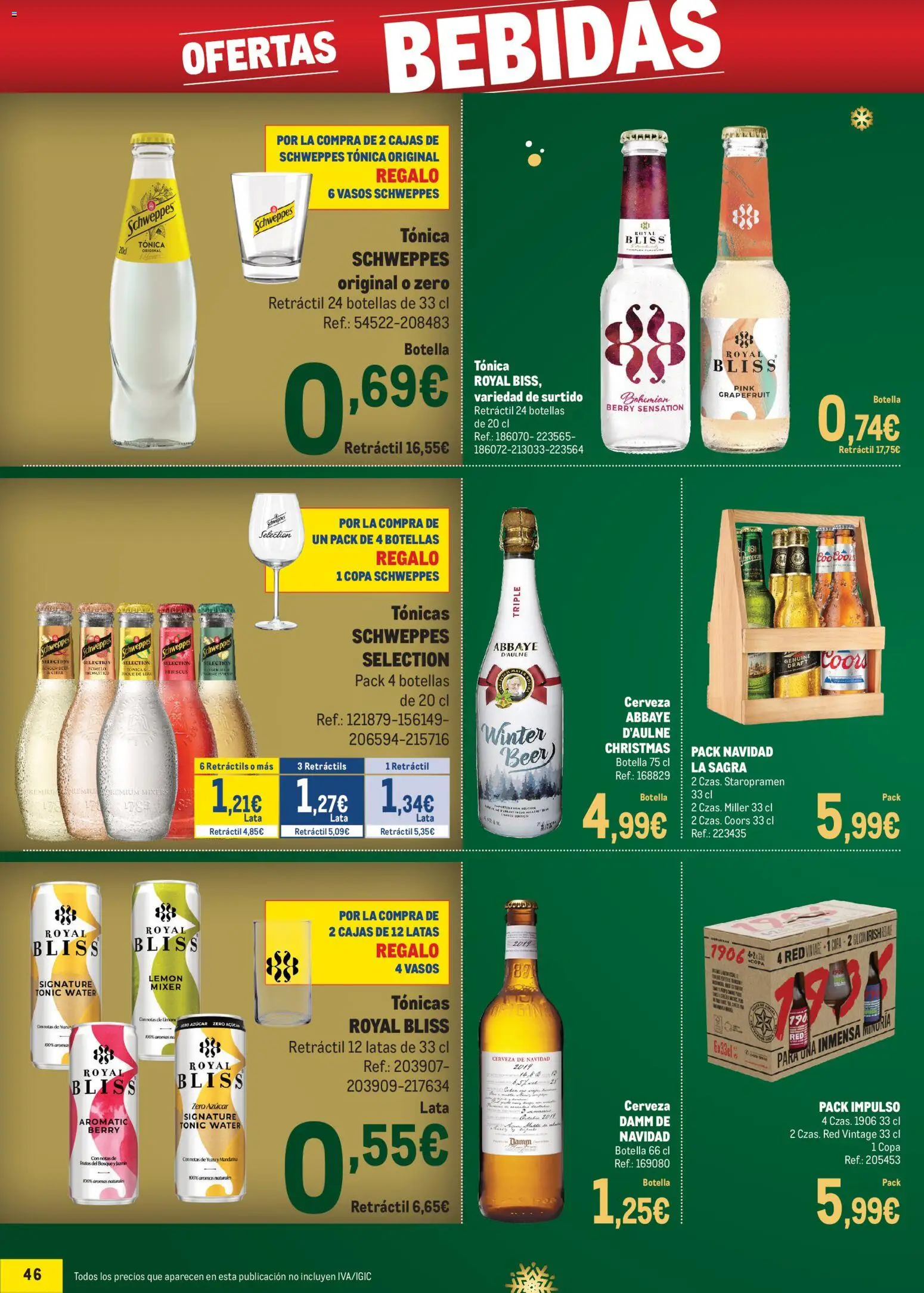 Makro - Precios Navidad Centro │ válido desde el 24.11.2025 | Página: 46 | Productos: Lima, Cerveza, Vasos