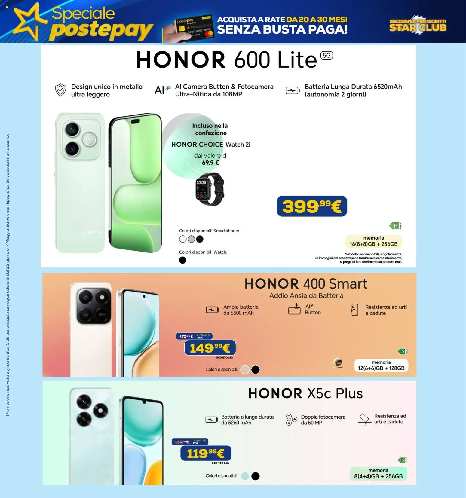Volantino Euronics del 23.04.2026 | Pagina: 6 | Prodotti: Smartphone, Fotocamera, Batteria