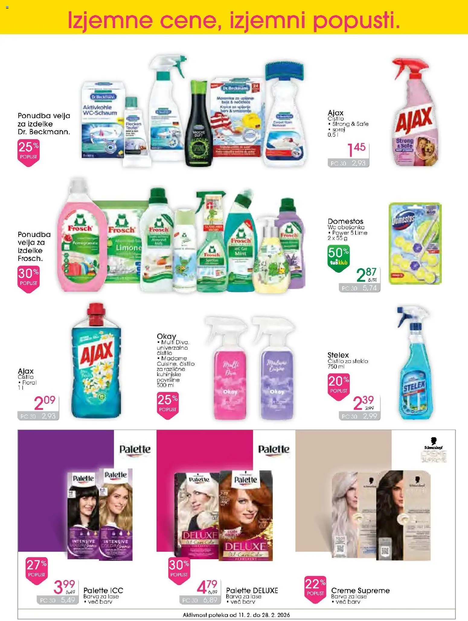 Novi Tuš drogerija katalog ponudbe – veljaven od 11.02.2026 | Stran: 15 | Izdelki: Čistilo za steklo, Barva za lase, Barva