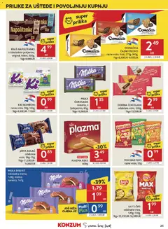 MILKA BISKVIT, čokoladna krema, 128g, malina, naranča, 147g - Pregled kataloga iz trgovine Konzum, vrijedi od 21.01.2026 | Stranica: 25
