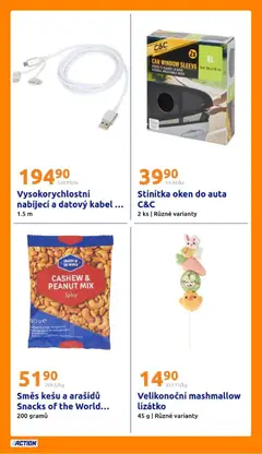 Náhled letáku Action leták od 01.04.2026 | Strana: 24 | Produkty: Kešu, Kabel