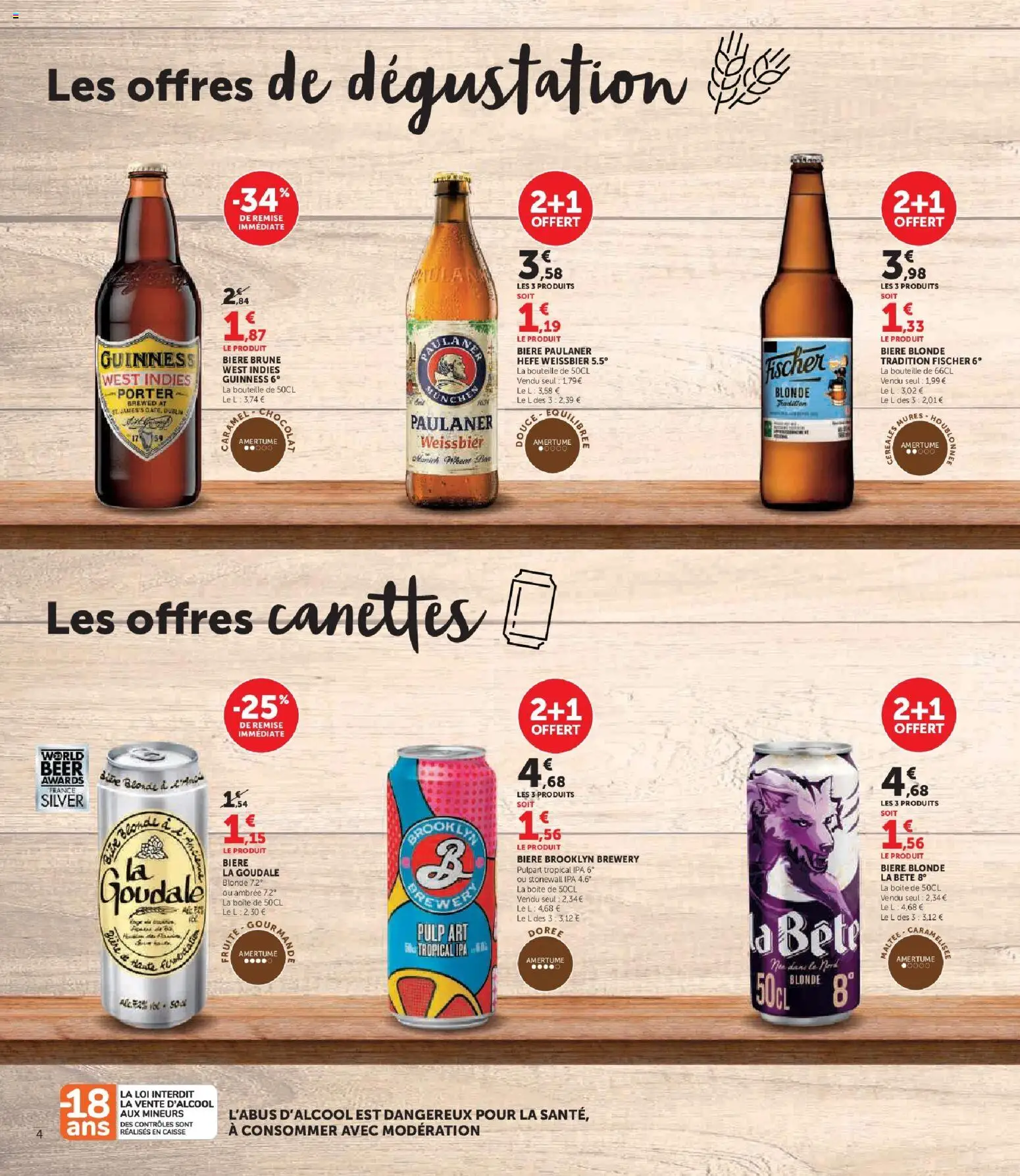 {H1} | Page: 4 | Produits: Goudale, Bière blonde, Bière, Céréales