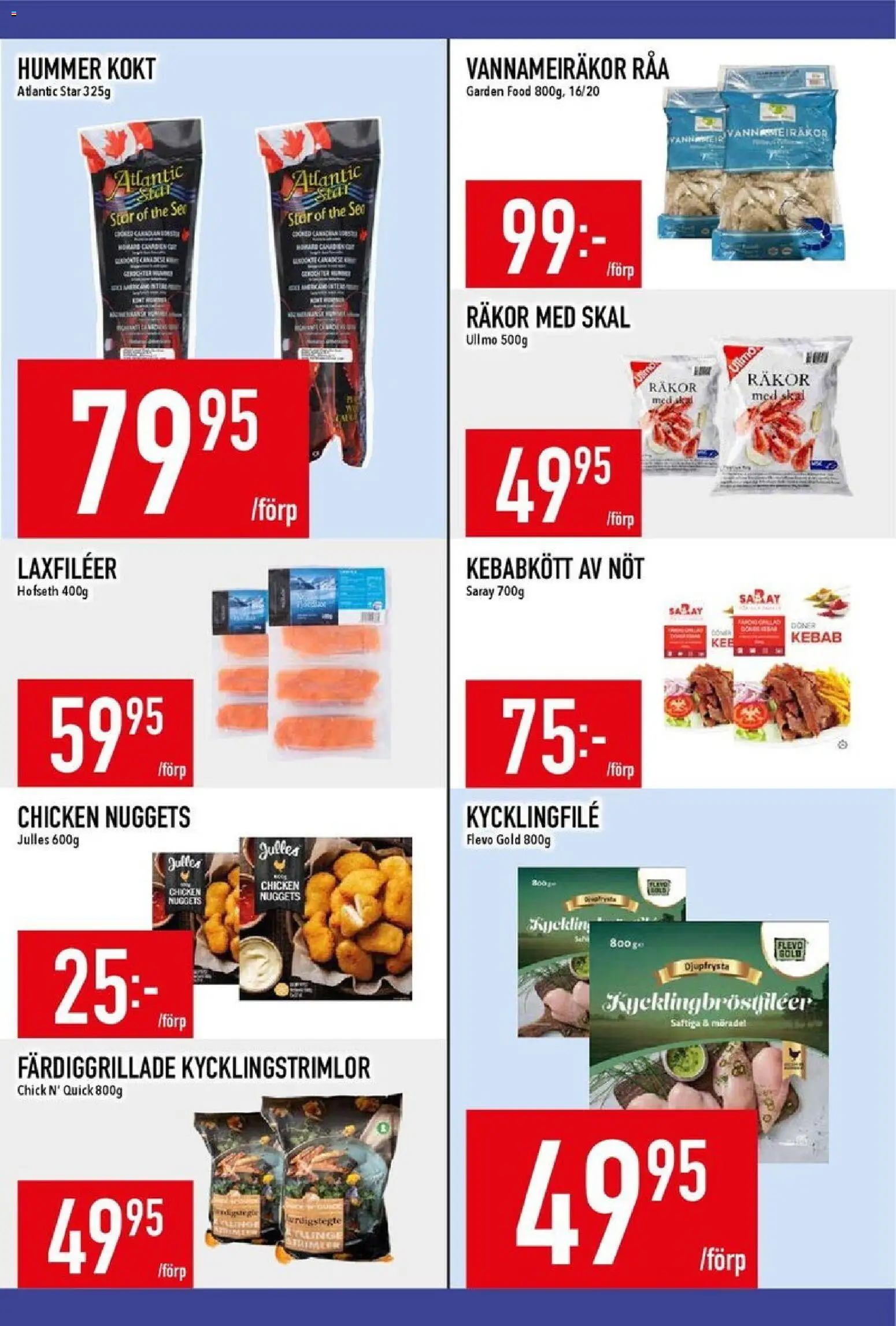 Matdax reklamblad aktuell från 22.12.2025 | Sida: 10 | Produkter: Kycklingfile, Räkor