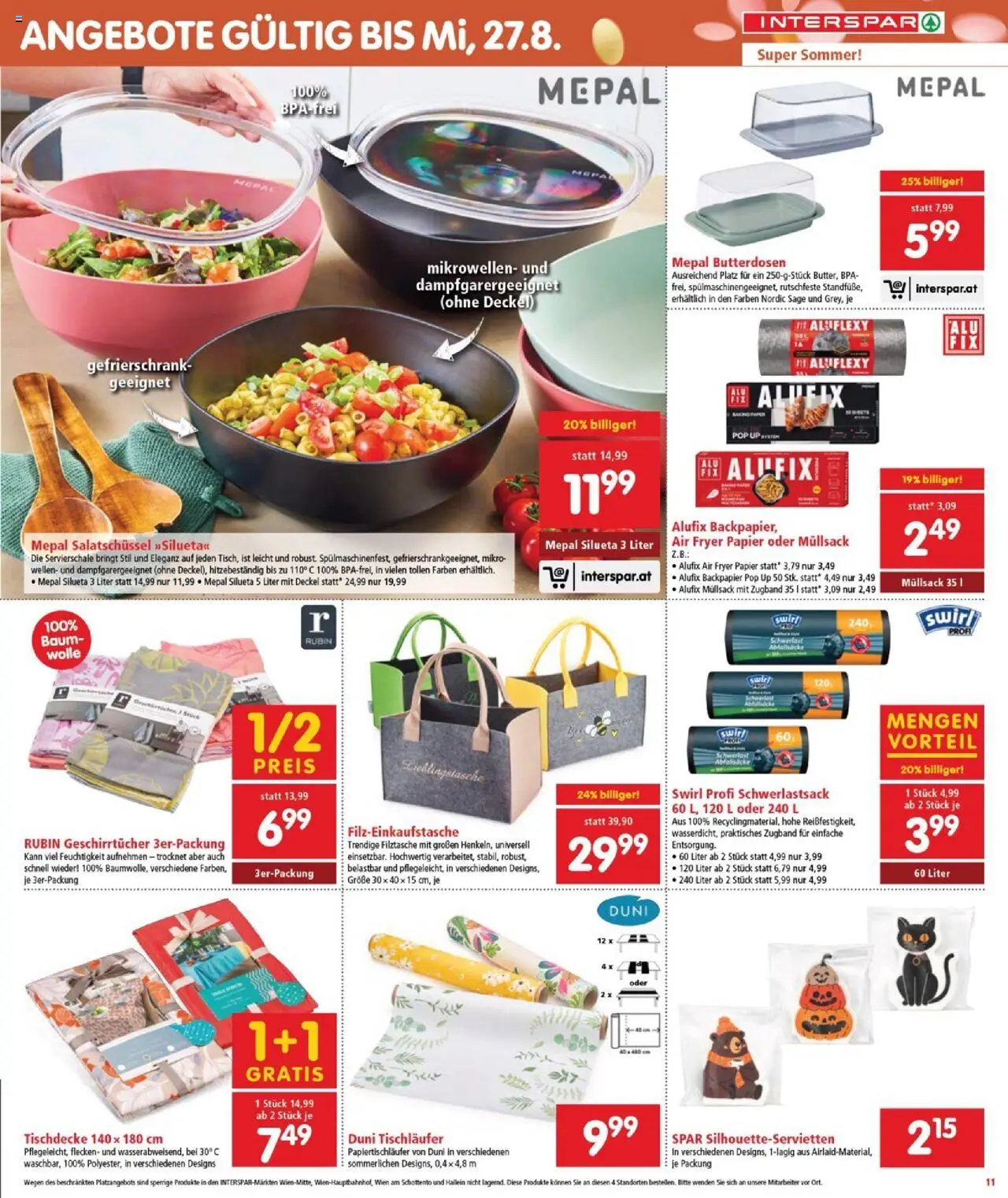 Interspar Flugblatt - Burgenland gültig ab 07.08.2025 | Seite: 11 | Produkte: Gefrierschrank
