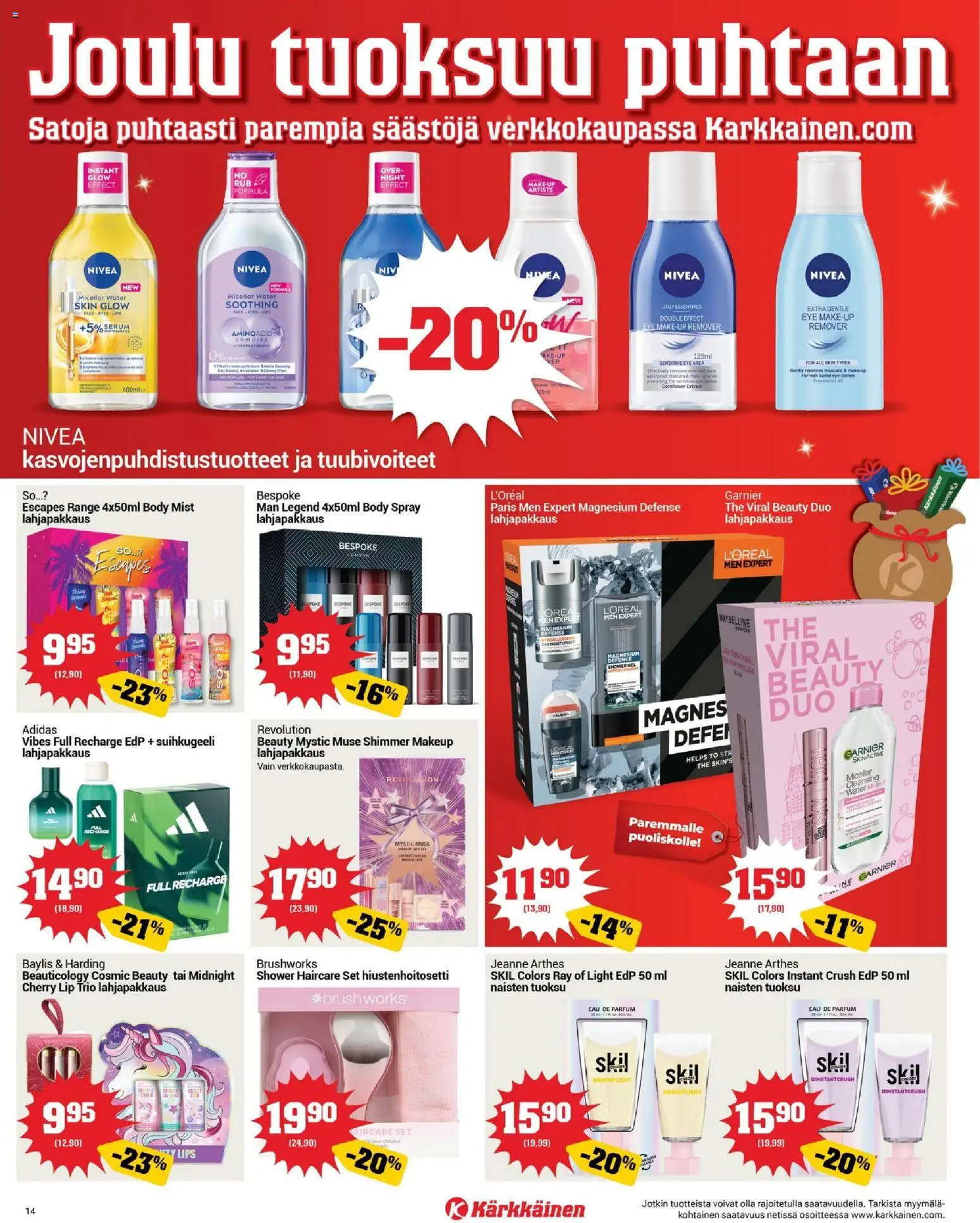 Kärkkäinen tarjoukset – voimassa 03.11.2025 alkaen | Sivu: 14 | Tuotteet: Tuoksu, Suihkugeeli