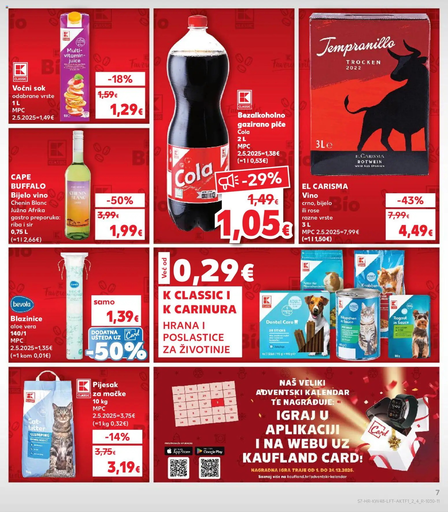 Kaufland katalog | vrijedi od 26.11.2025 | Stranica: 7 | Proizvodi: Sir, Sok, Vino, Riba