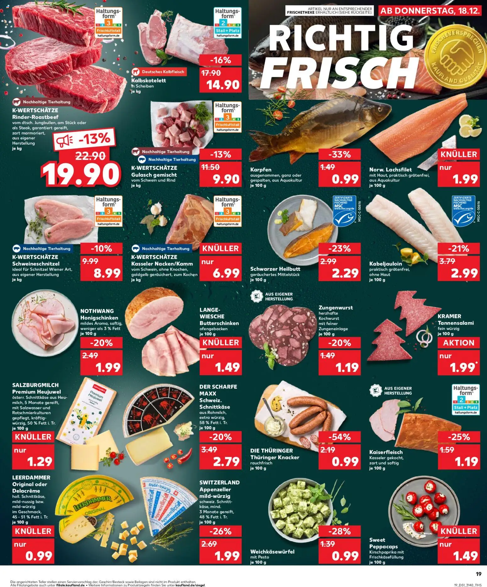 Kaufland prospekt Leipzig	 – gültig ab 21.12.2025 | Seite: 19 | Produkte: Butter, Schnitzel, Roastbeef, Gulasch
