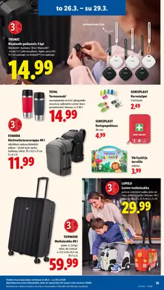 Lidl-mainoslehti voimassa 26.03.2026 alkaen | Sivu: 19 | Tuotteet: Voi, Matkalaukku