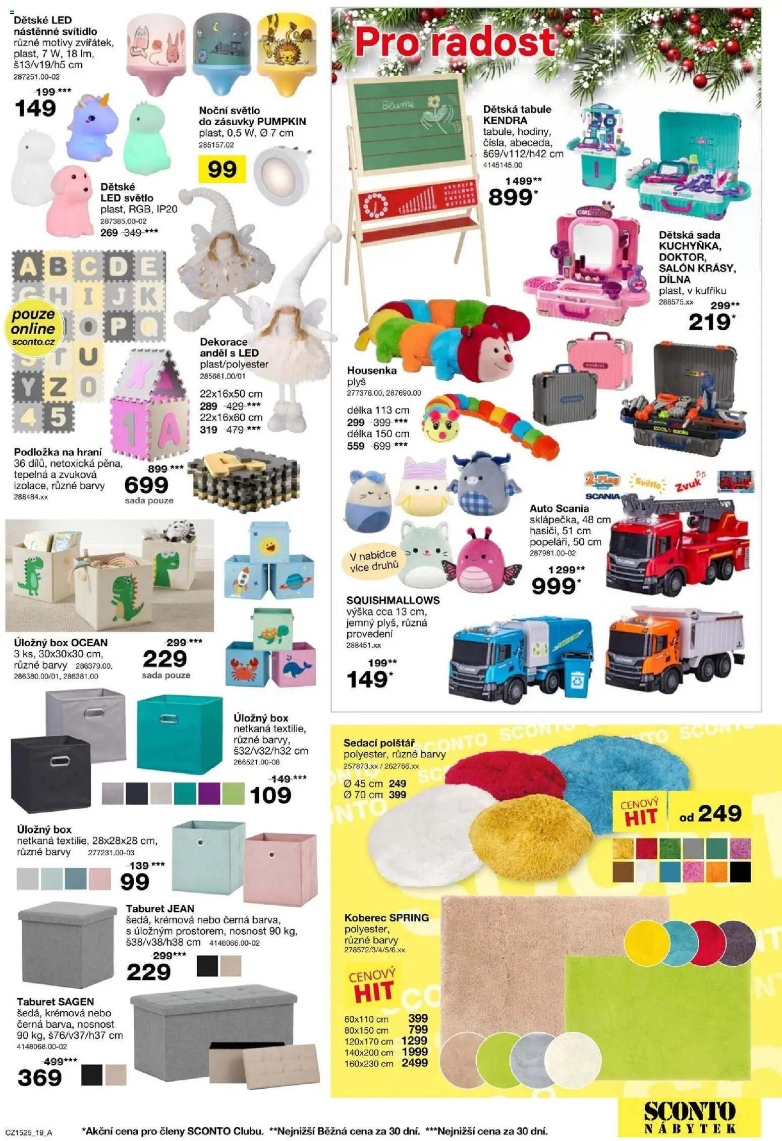 Sconto nábytek leták od 26.11.2025 | Strana: 19 | Produkty: Taburet, Koberec, Barvy, LED