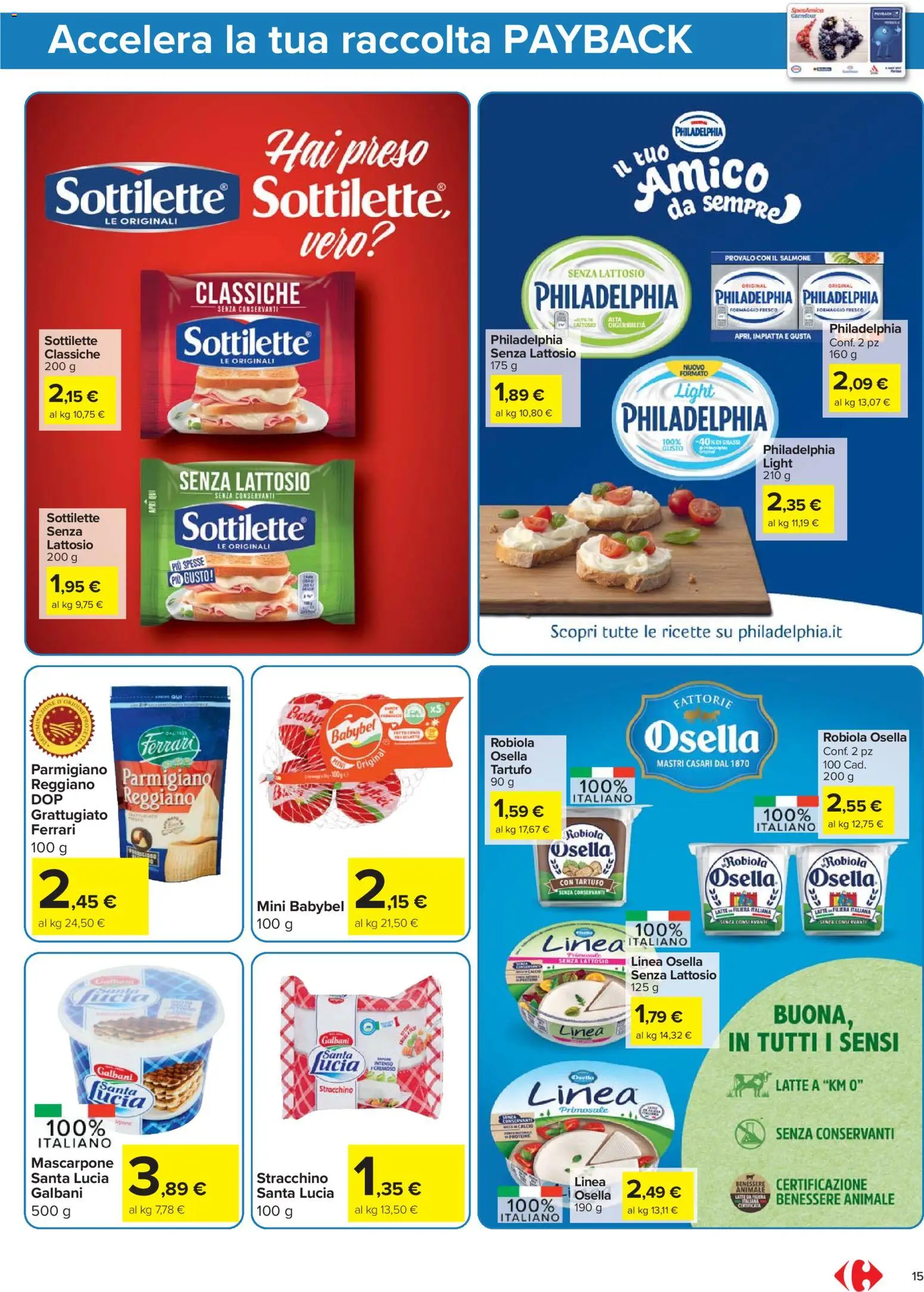 Volantino Carrefour del 13.03.2026 | Pagina: 15 | Prodotti: Latte, Stracchino, Mascarpone, Parmigiano