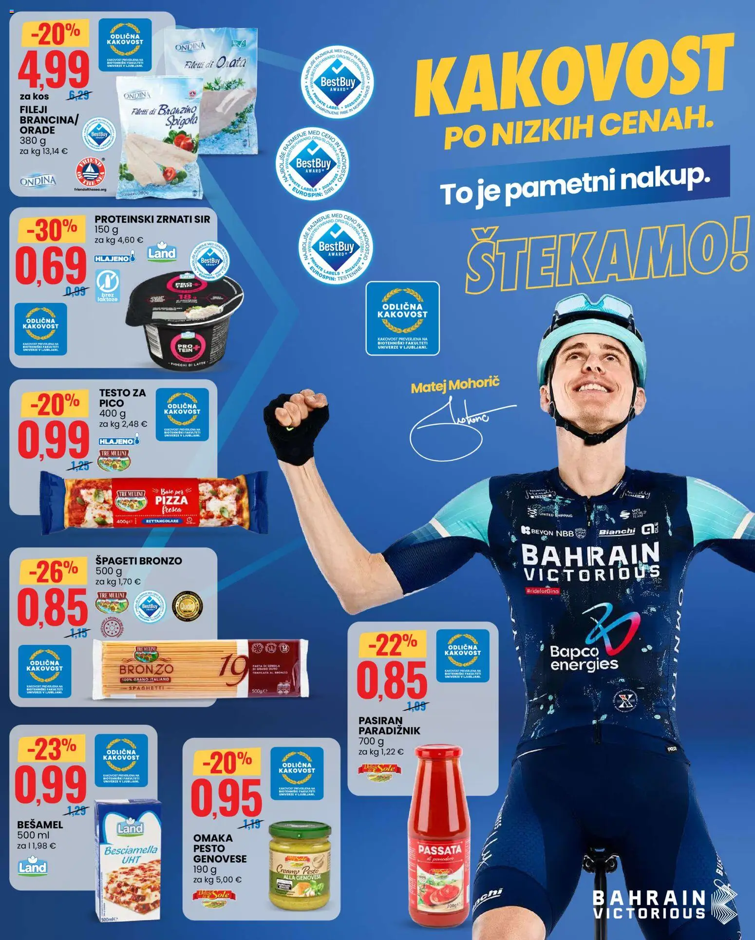 Novi Eurospin katalog ponudbe – veljaven od 05.03.2026 | Stran: 2 | Izdelki: Zrnati sir, Sir, Paradiznik, Spageti