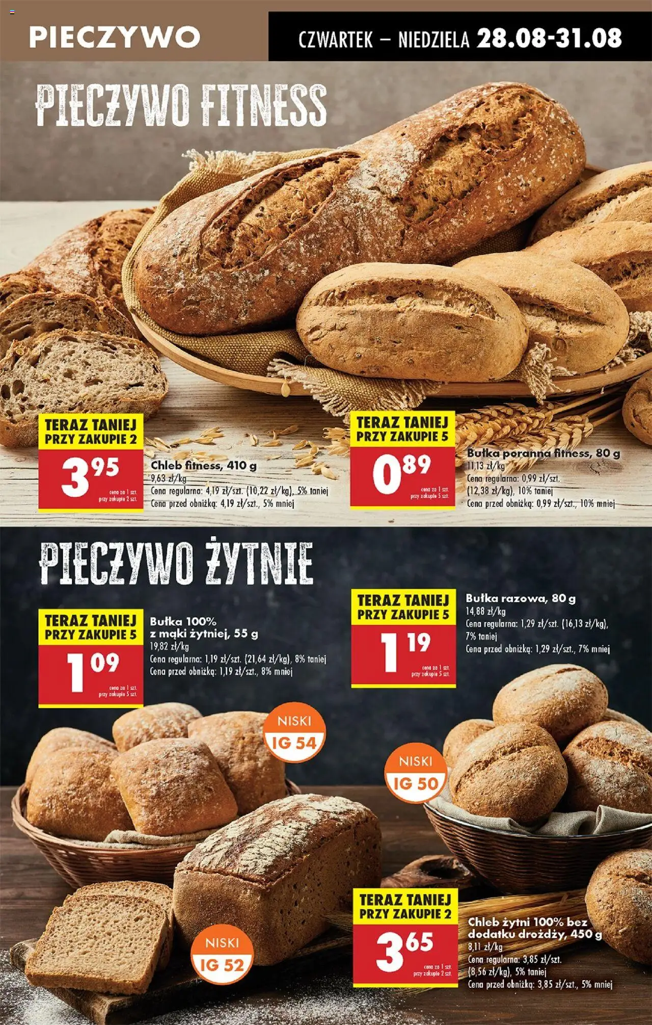Biedronka gazetka - Oferta w tym tygodniu od 28.08.2025 | Strona: 33 | Produkty: Pieczywo, Chleb żytni, Bułka, Chleb