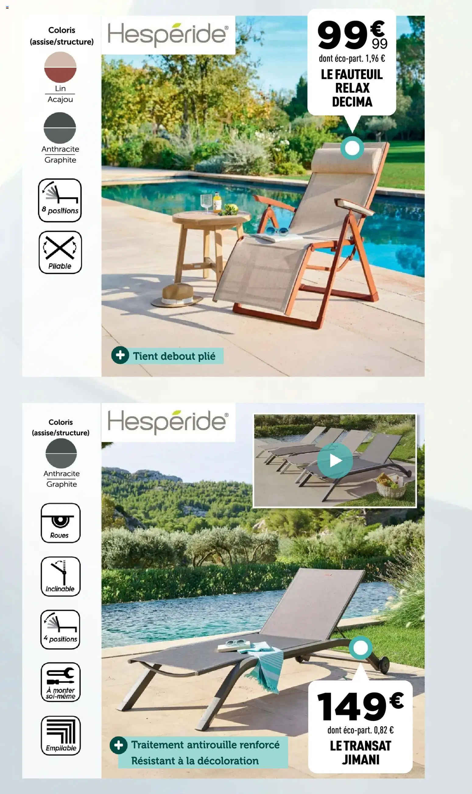 {H1} | Page: 25 | Produits: Transat, Fauteuil