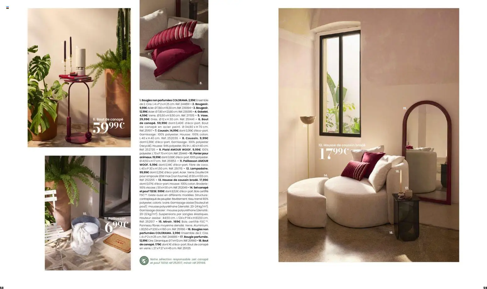 {H1} | Page: 30 | Produits: Fauteuil, Panier, Miroir, Paillasson