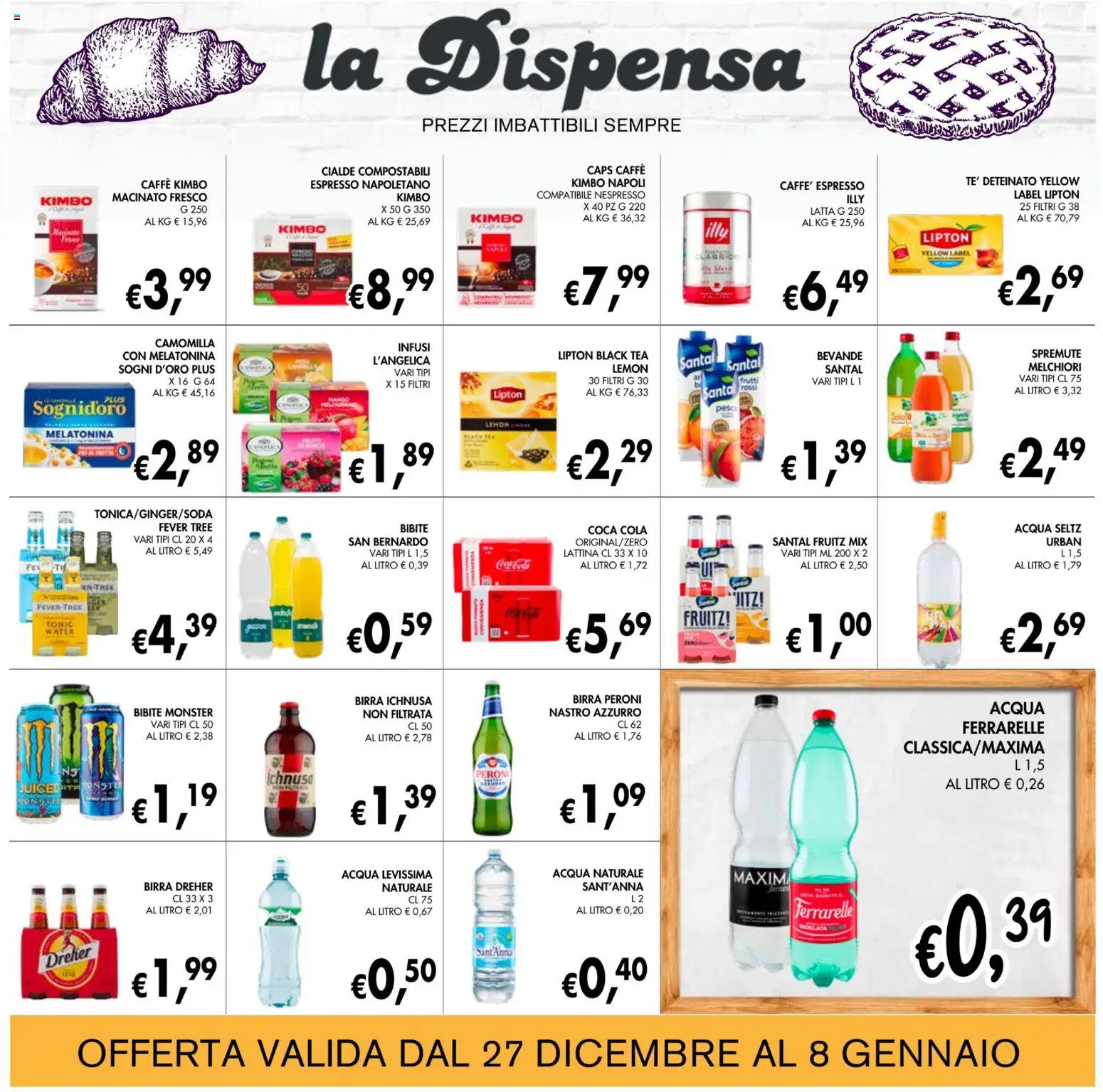 Volantino Coal del 27.12.2025 | Pagina: 17 | Prodotti: Acqua, Pesca, Acqua naturale, Coca Cola