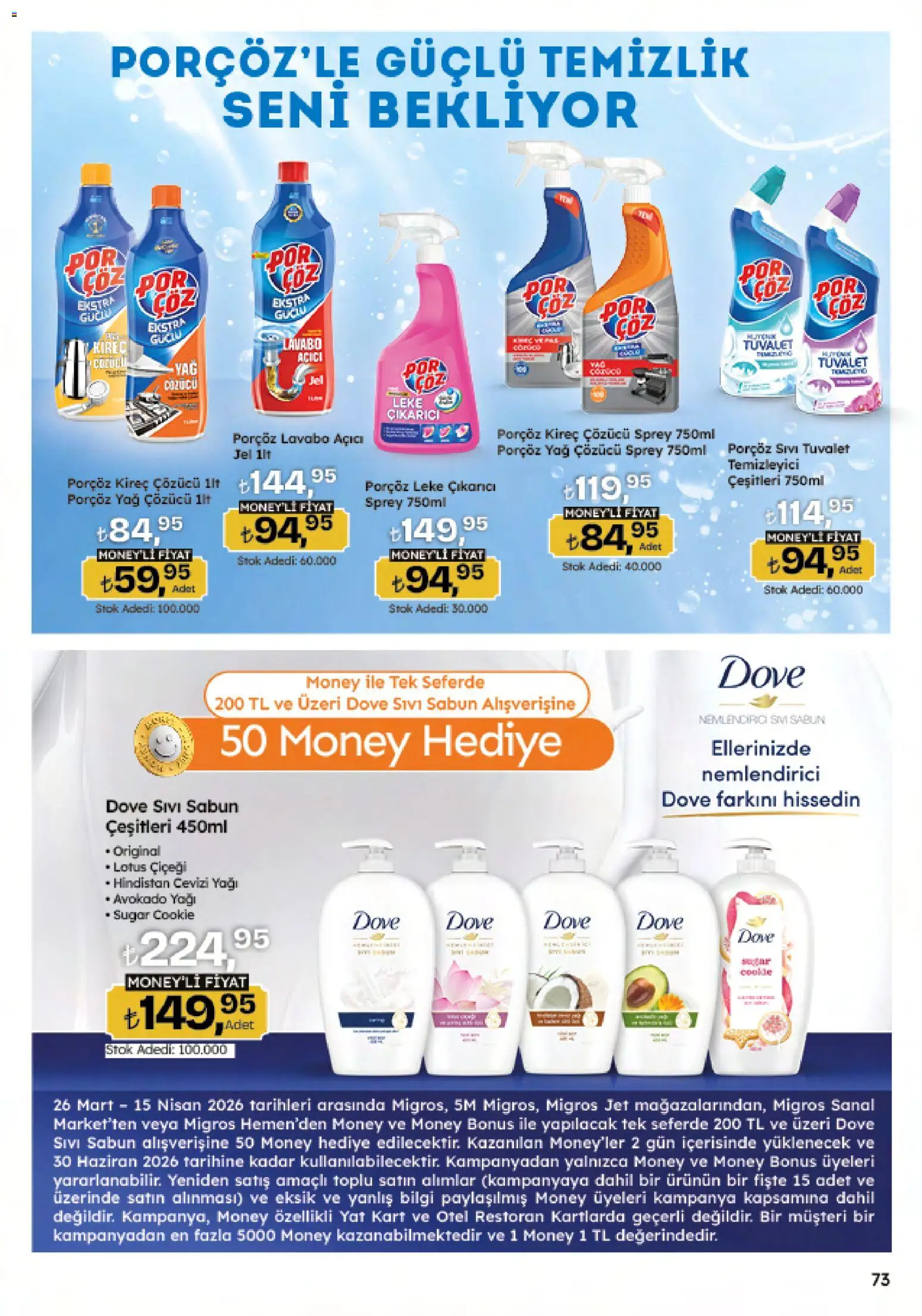 Migros Katalog - 5M Migroskop Dijital - 26.03.2026 tarihinden itibaren geçerlidir | Sayfa: 73 | Ürünler: Lavabo, Sabun, Avokado, Lavabo açıcı