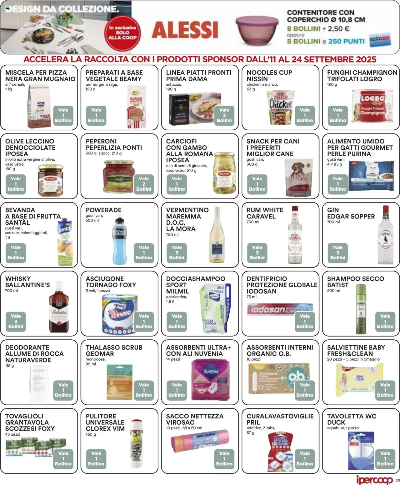 Volantino Ipercoop del 11.09.2025 | Pagina: 33 | Prodotti: Shampoo, Dentifricio, Rum, Olio extra vergine