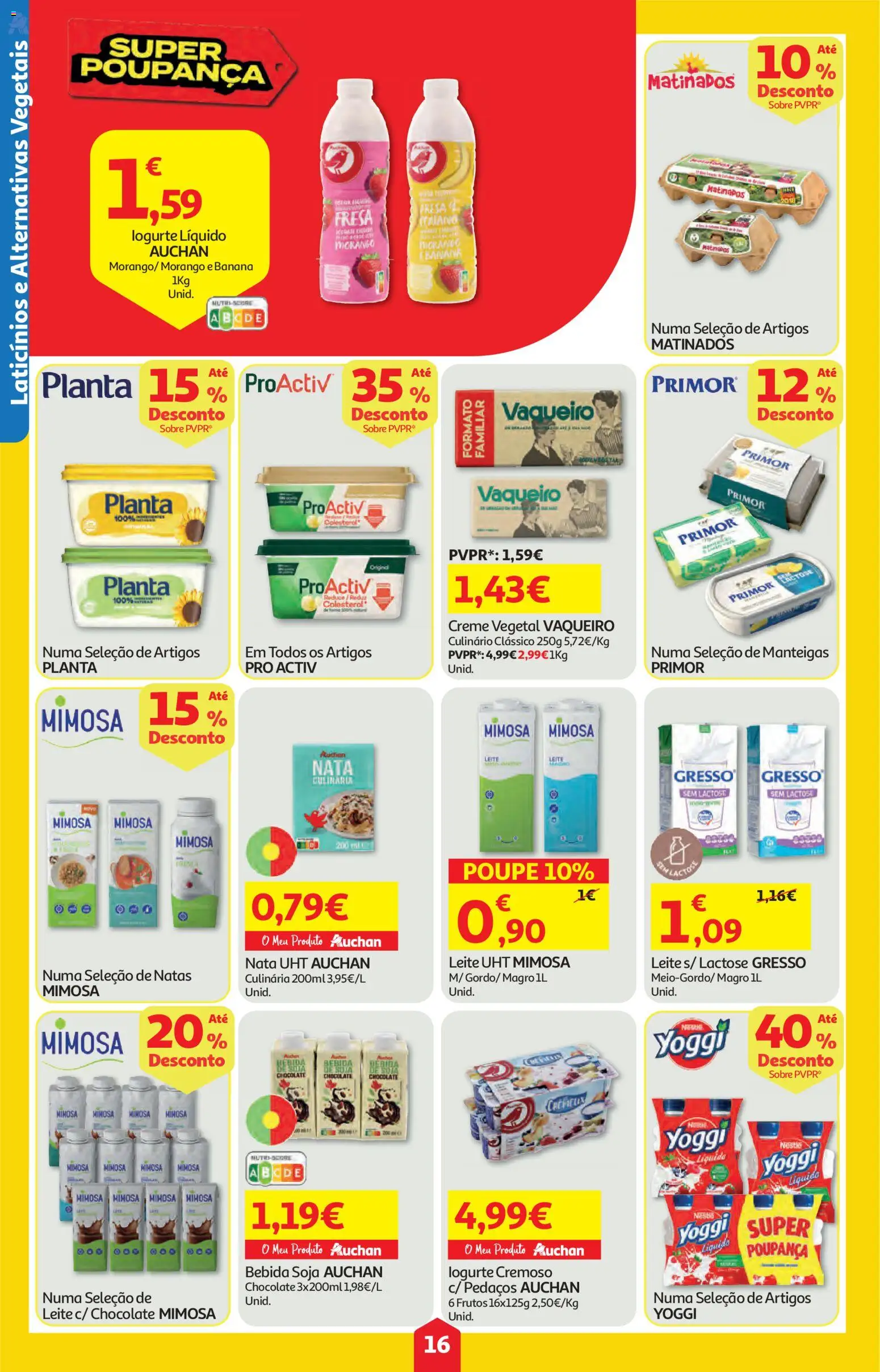 Auchan folheto │ válido de 16.04.2026 | Página: 16 | Produtos: Banana, Creme, Natas, Bebida