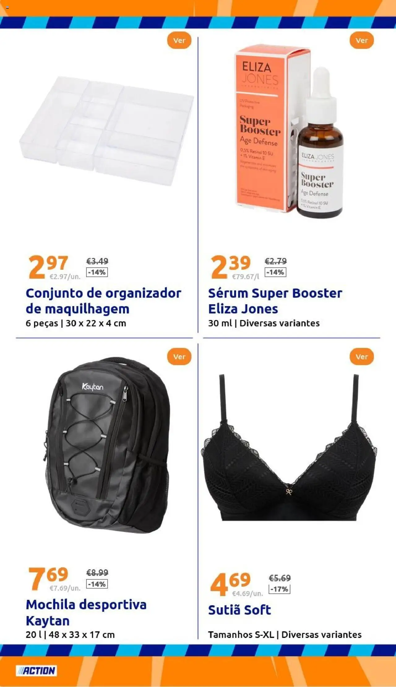 Action - Action PT week 37 2025 │ válido de 10.09.2025 | Página: 28 | Produtos: Mochila, Maquilhagem, Sérum, Organizador