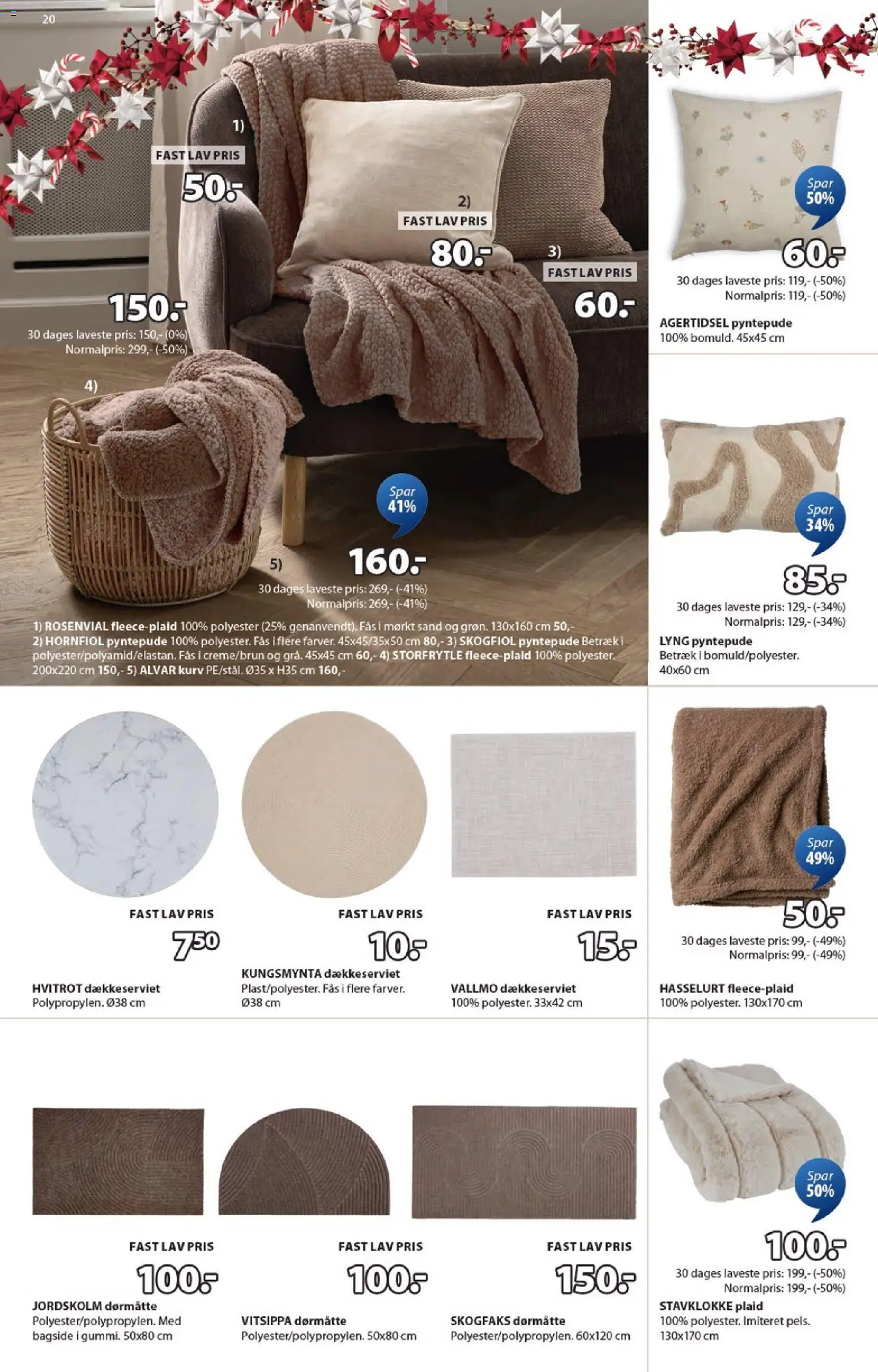 JYSK tilbudsavis – gyldig fra 31.10.2025 | Side: 20 | Produkter: Kurv, Dørmåtte