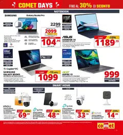 Anteprima del volantino Comet volantino valido a partire dal 19.03.2026 | Pagina: 9 | Prodotti: Monitor, Samsung Galaxy, Videocamera, Samsung
