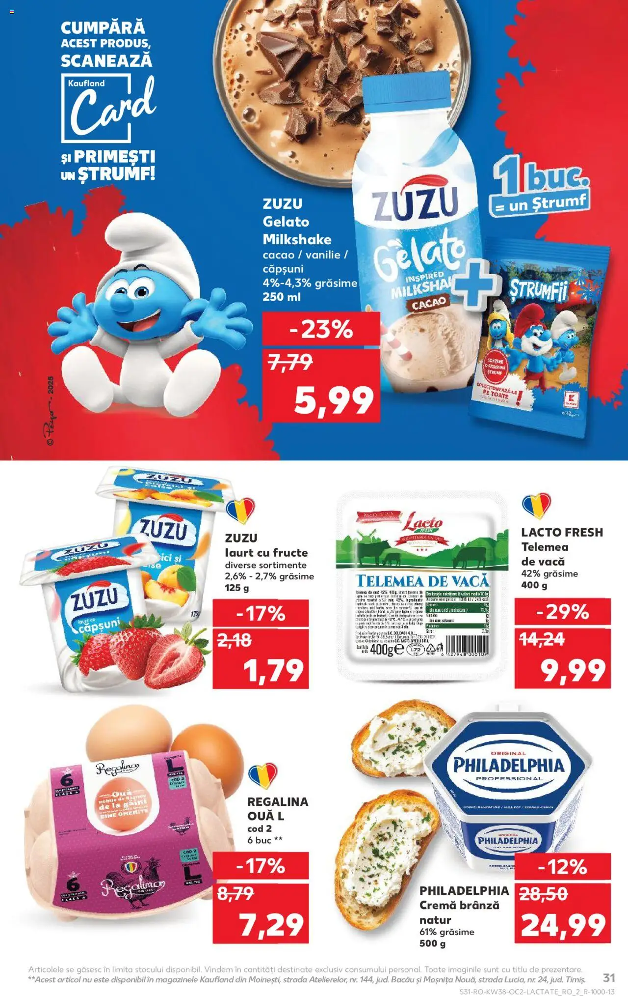 Noul catalog Kaufland – valabil de la 17.09.2025 | Pagină: 31 | Produse: Cremă, Ouă, Căpșuni, Cacao