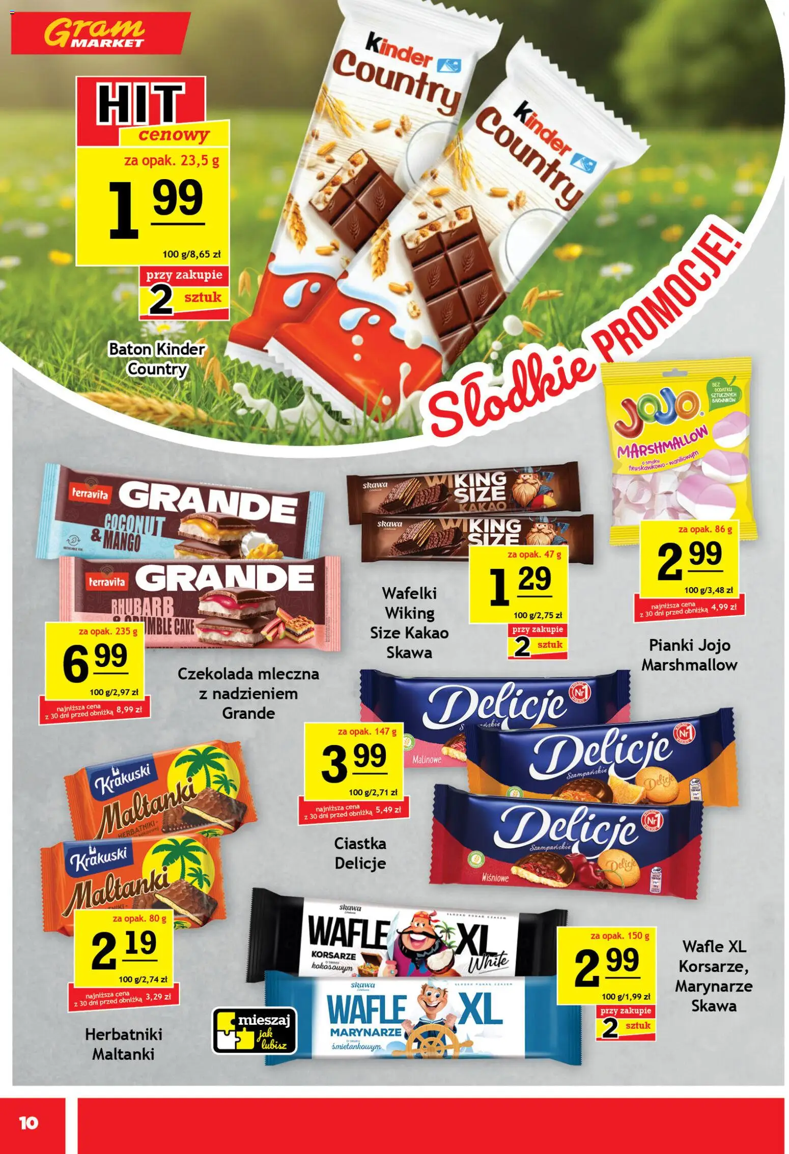 Gram Market gazetka od 15.04.2026 | Strona: 10 | Produkty: Kakao, Herbatniki, Baton, Ciastka