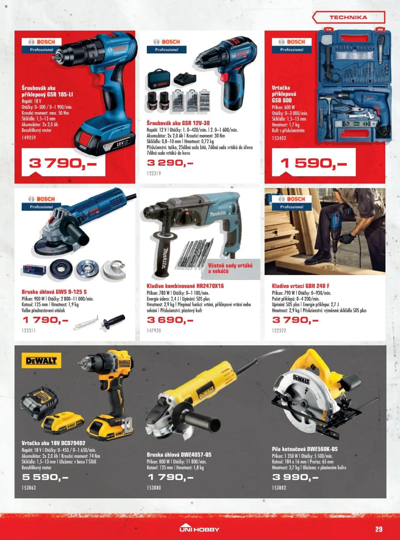 Uni Hobby leták od 27.11.2025 | Strana: 29 | Produkty: Šroubovák, Makita, Kladivo, Pila