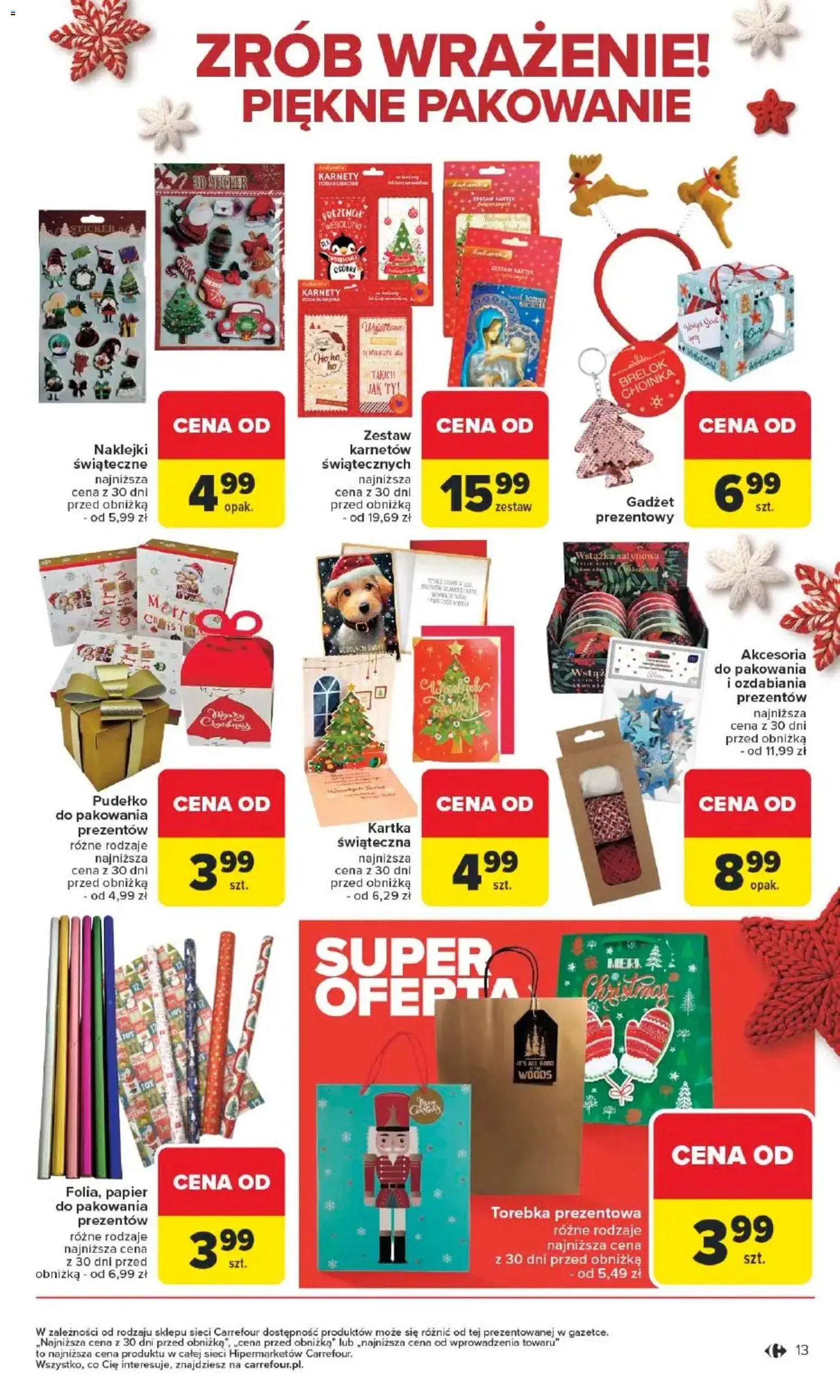 Carrefour Gazetka - Święta spełnionych marzeń od 10.11.2025 | Strona: 14 | Produkty: Torebka, Choinka, Pudełko, Naklejki