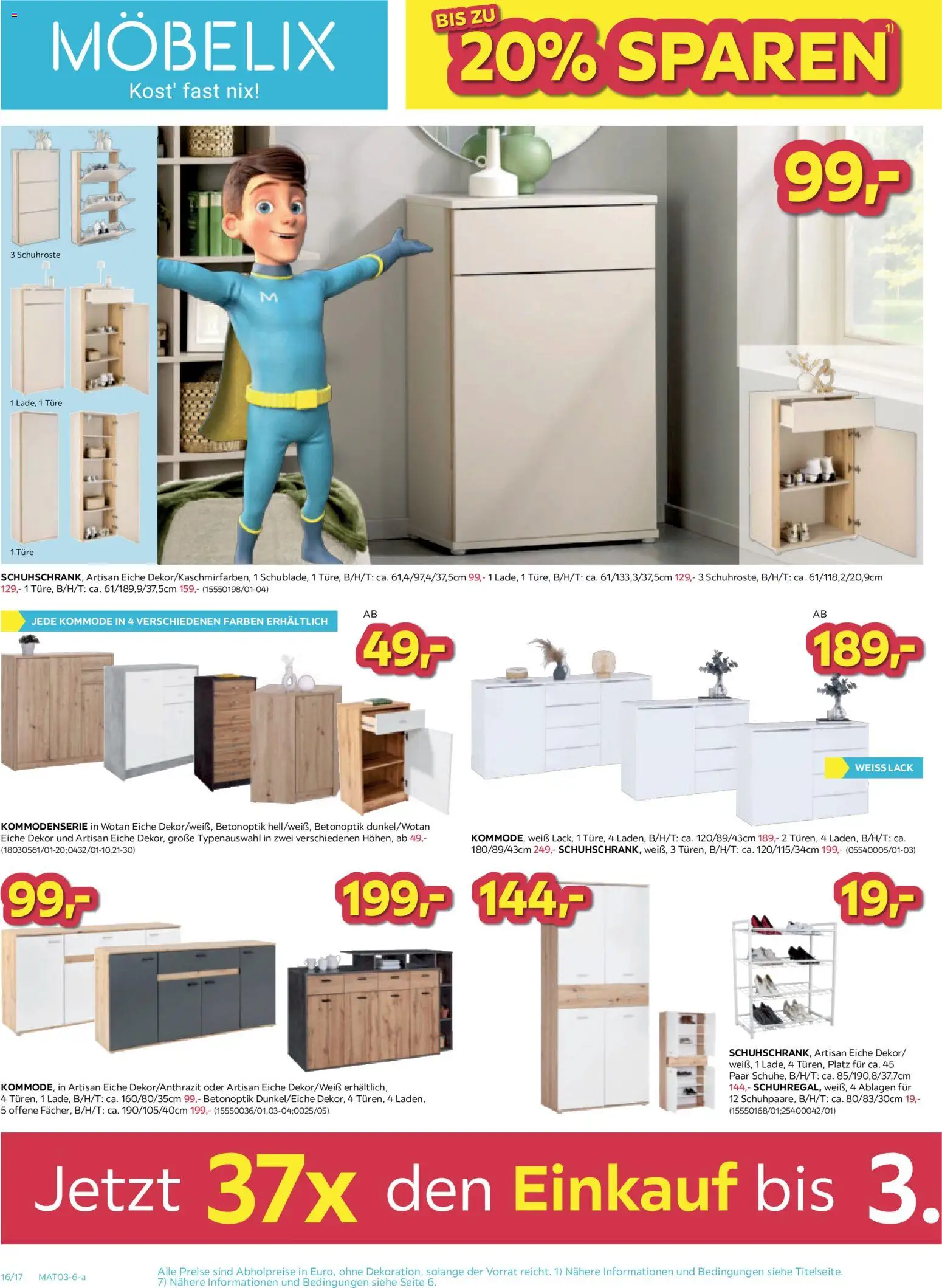 Möbelix Angebote gültig ab 23.02.2026 | Seite: 16 | Produkte: Kommode