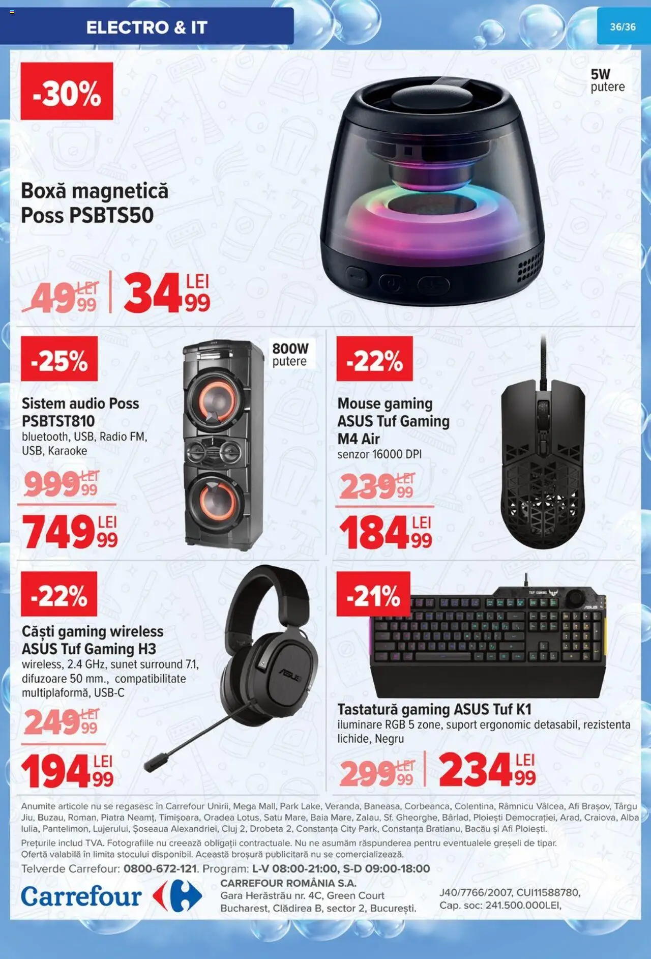 Noul catalog Carrefour – valabil de la 01.10.2025 | Pagină: 37 | Produse: Mouse, Tastatură, Radio, Căști