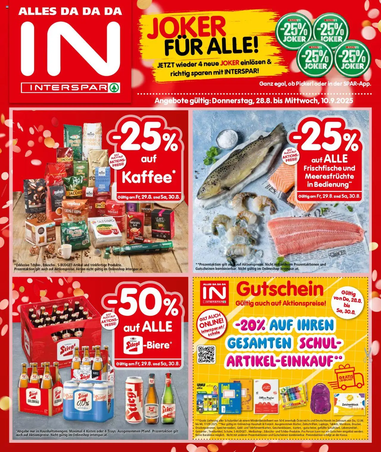 Interspar Flugblatt - Steiermark gültig ab 28.08.2025 | Seite: 1 | Produkte: Meeresfrüchte, Libacomb