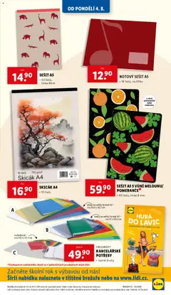 Lidl leták od 04.08.2025 | Strana: 31 | Produkty: Sešity, Notebook, Sešit, Skicák