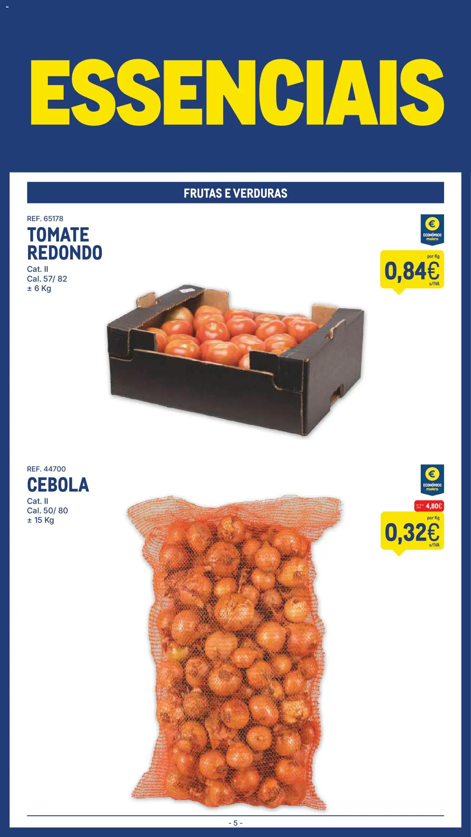Makro folheto │ válido de 04.11.2025 | Página: 5 | Produtos: Cebola, Tomate