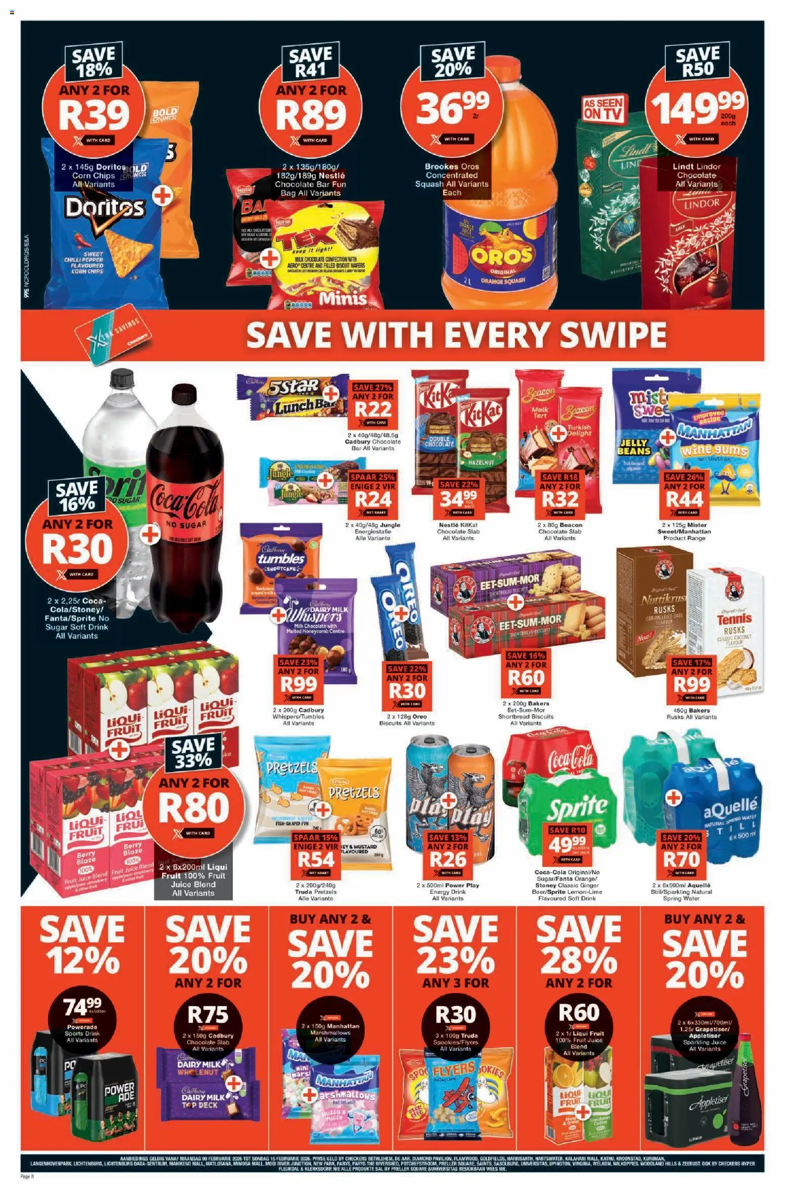 New Checkers catalogue – valid from 09.02.2026 | Page: 8 | Products: TV, Light, Stoney, Chips