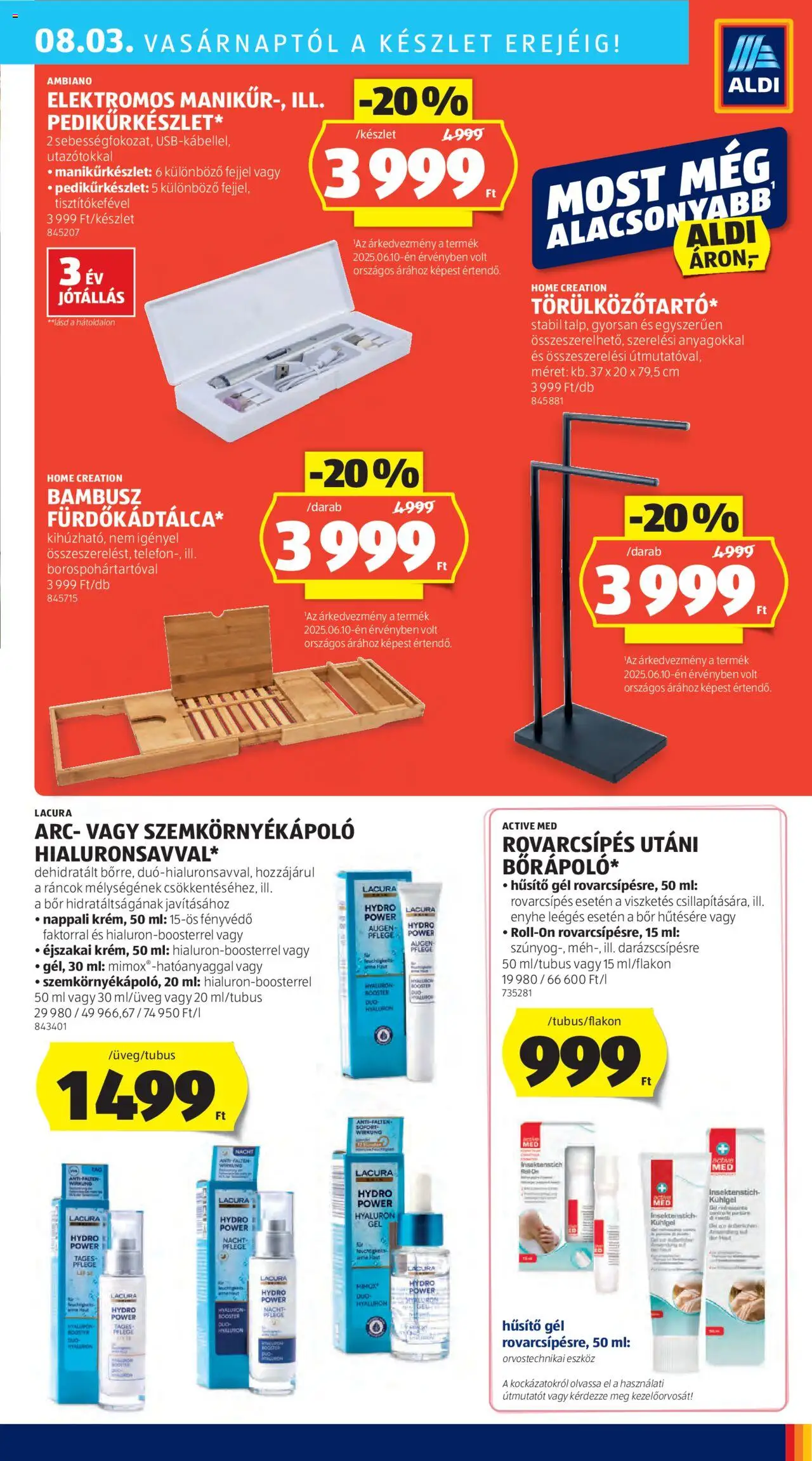 Aldi akciós ujság - amely érvényes a következő dátumtól: 31.07.2025 | Oldal: 16 | Termékek: Szemkörnyékápoló, Roll-on, Bor, Fényvédő