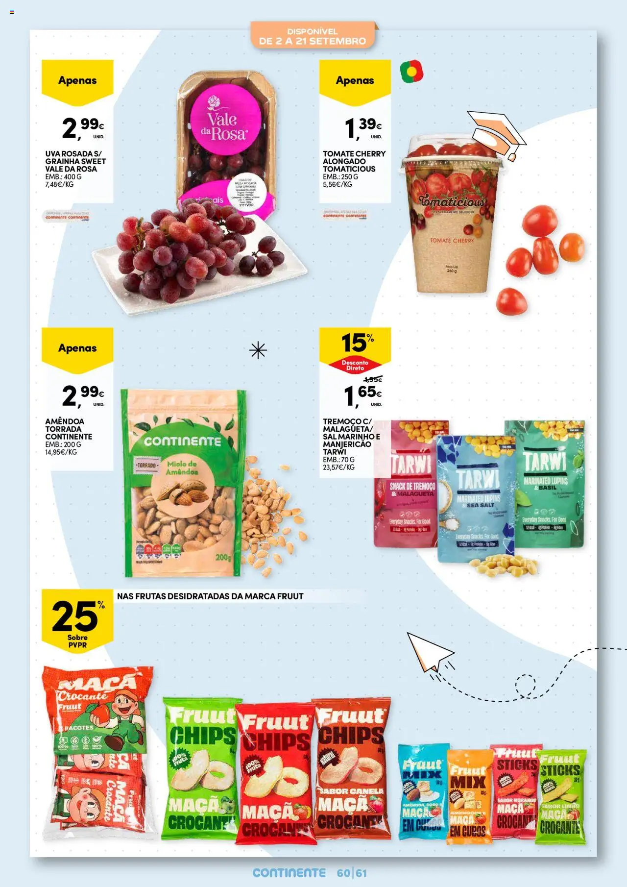 Continente - Regresso às Aulas: Regressamos com tudo │ válido de 12.08.2025 | Página: 61 | Produtos: Canela, Sal, Mesa, Tomate