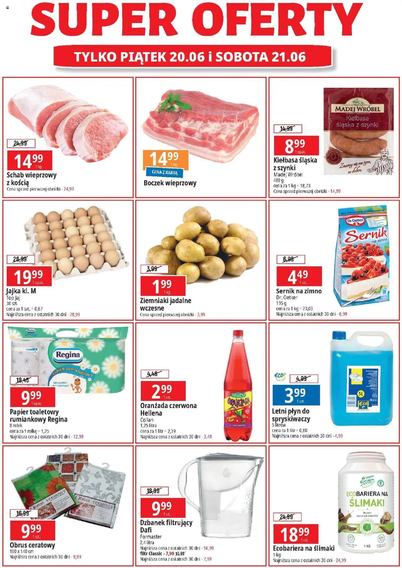 E.Leclerc - Ulotka od 16.06.2025 | Strona: 4 | Produkty: Boczek wieprzowy, Jajka, Ziemniaki, Dzbanek filtrujący dafi