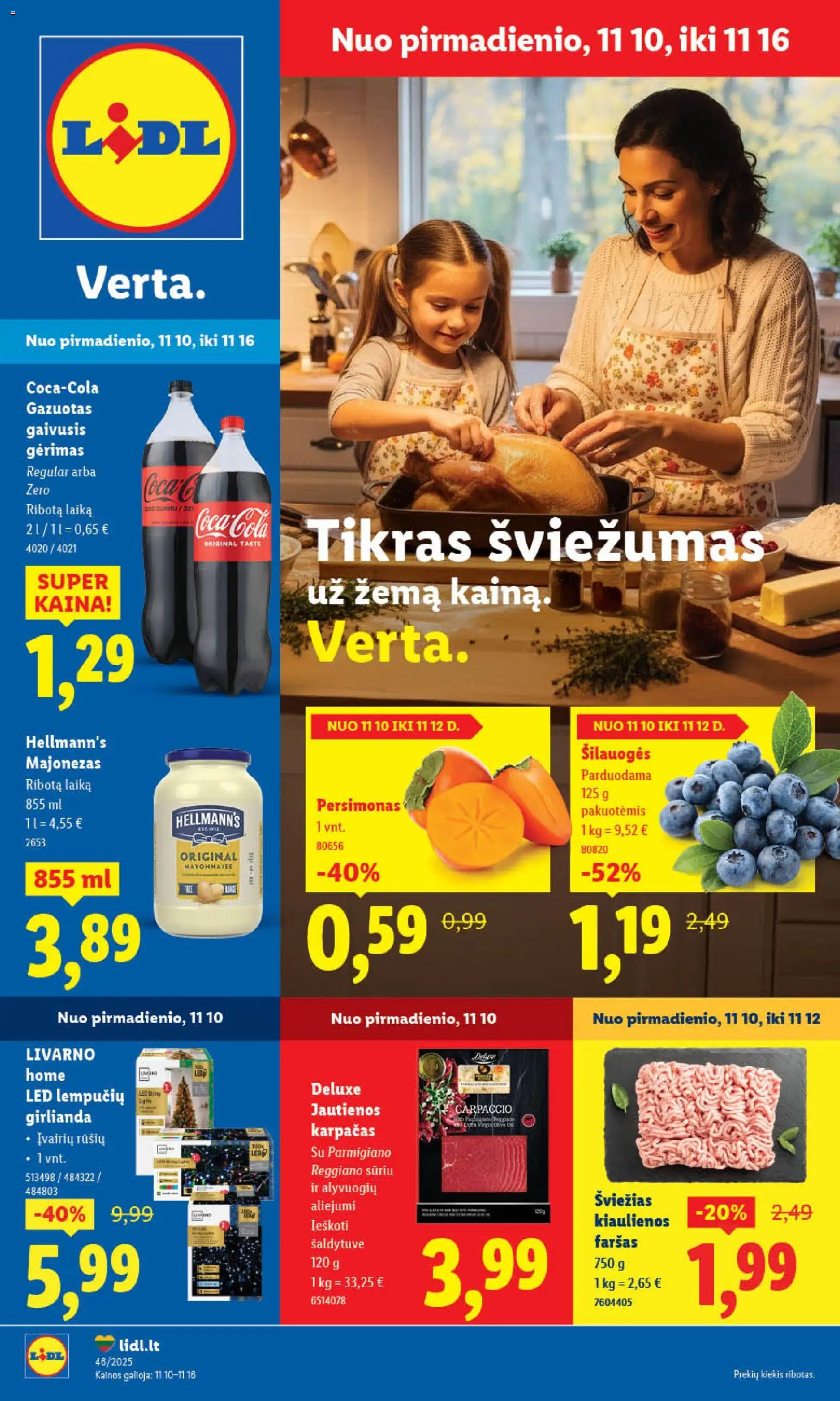 LIDL akcijos nuo 13.11.2025 | Puslapis: 12 | Prekių: Gaivusis gėrimas, Kiaulienos, Jautienos, Majonezas