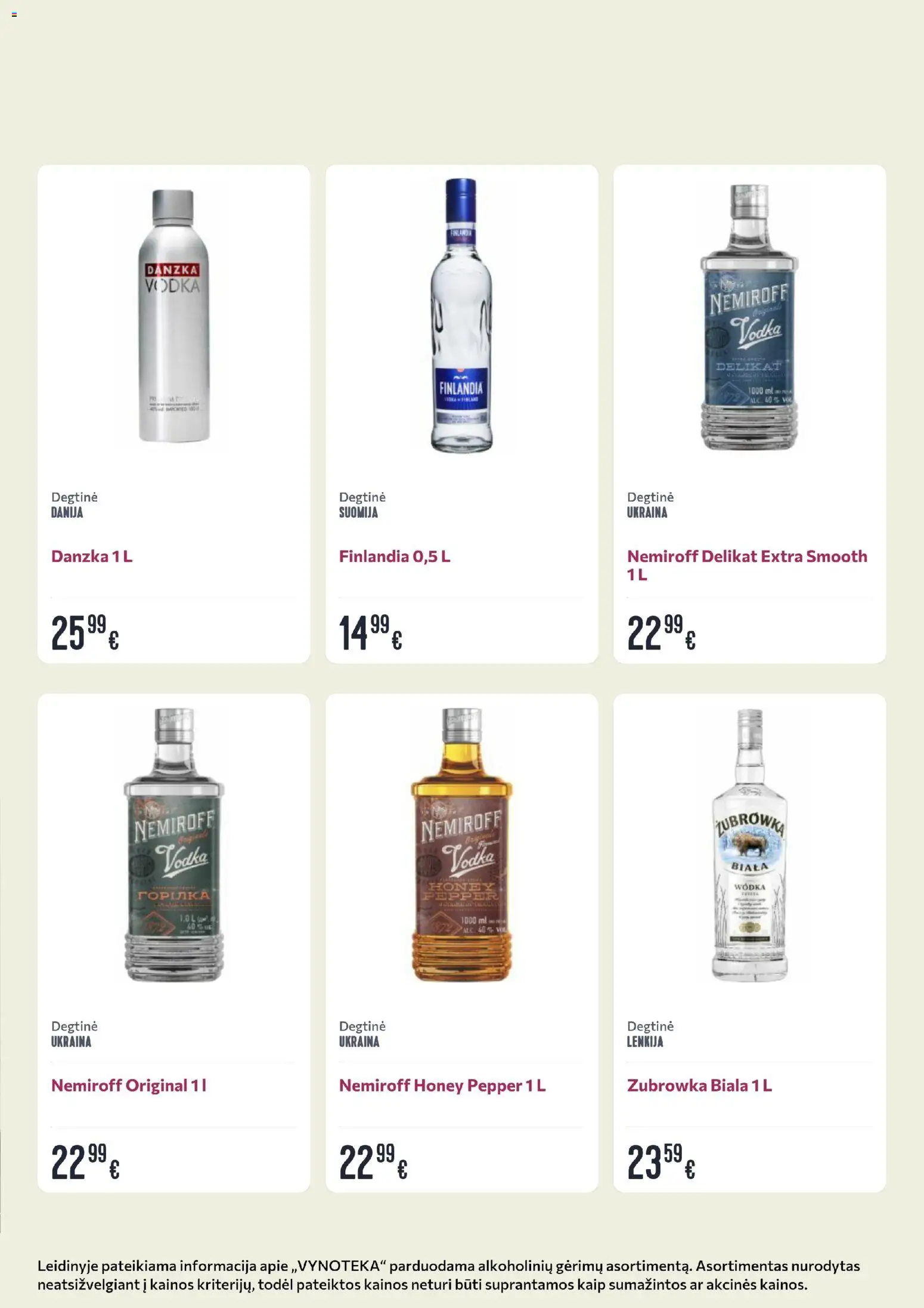 VYNOTEKA akcijos nuo 20.04.2026 | Puslapis: 3 | Prekių: Degtinė