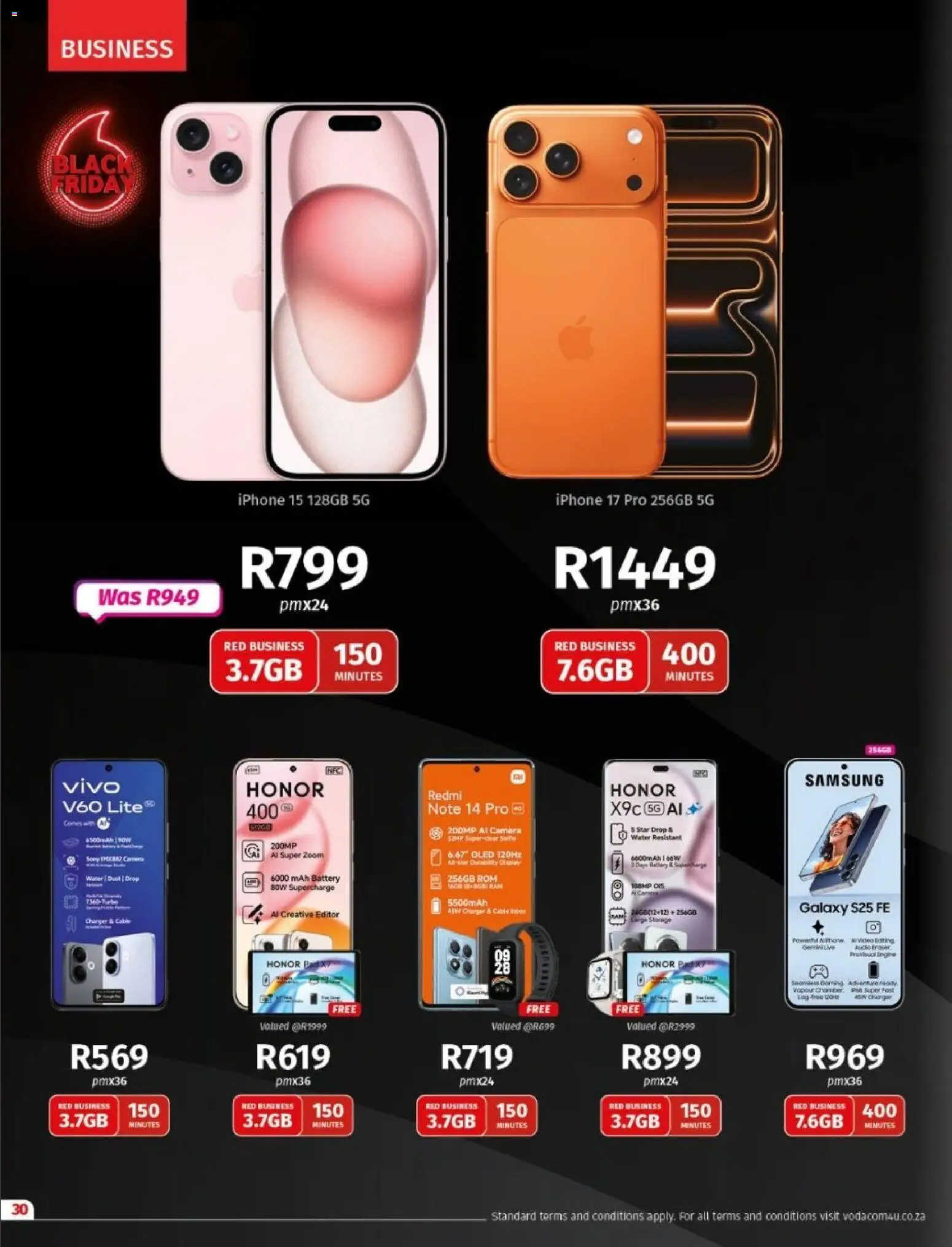 New Vodacom catalogue – valid from 04.11.2025 | Page: 29 | Products: Camera, Battery, Charger, Water