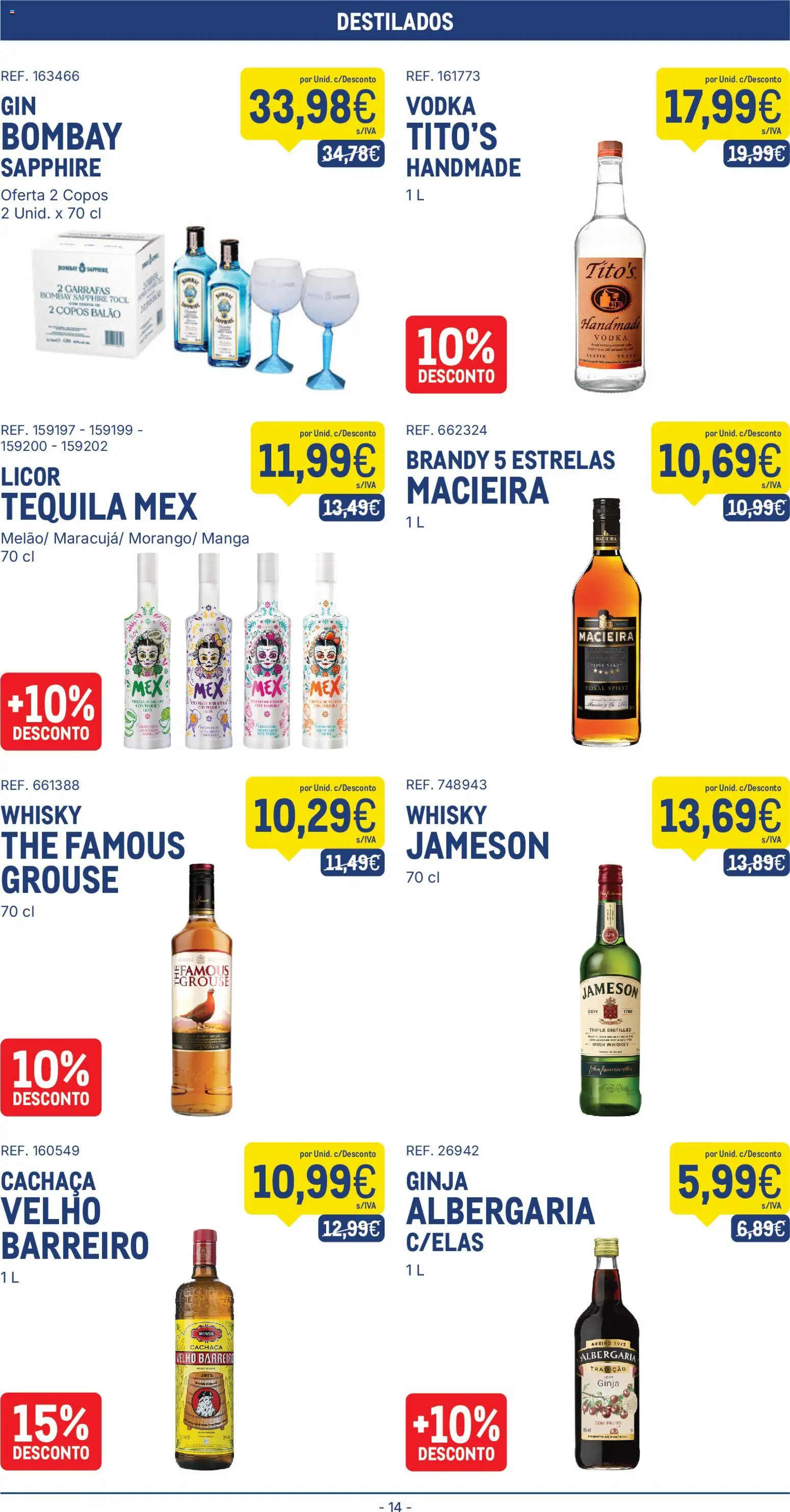 Makro folheto │ válido de 04.11.2025 | Página: 14 | Produtos: Copos, Whisky, Tequila, Vodka