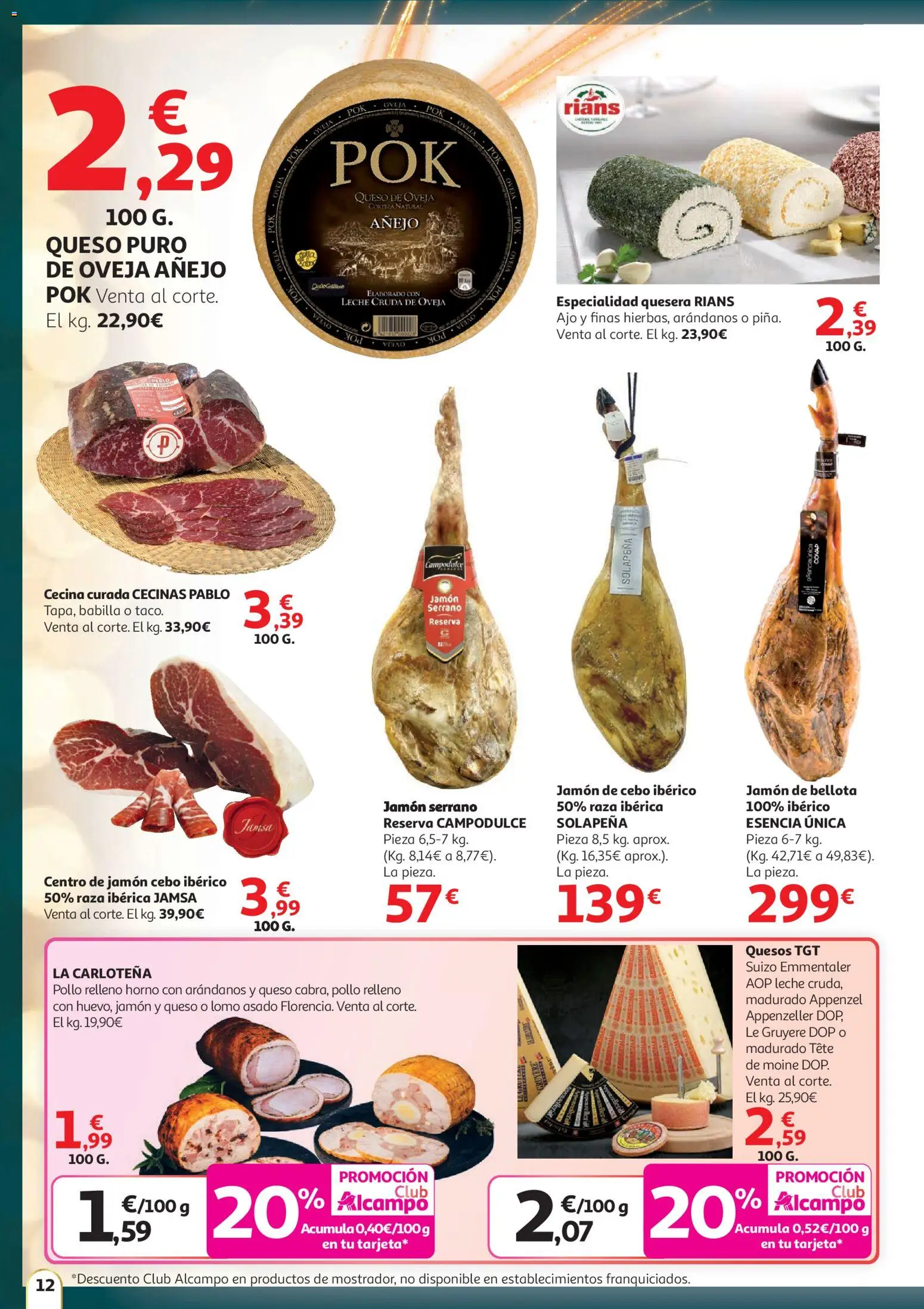 Alcampo - HP catalan  │ válido desde el 11.12.2025 | Página: 12 | Productos: Queso de oveja, Leche, Jamón, Horno