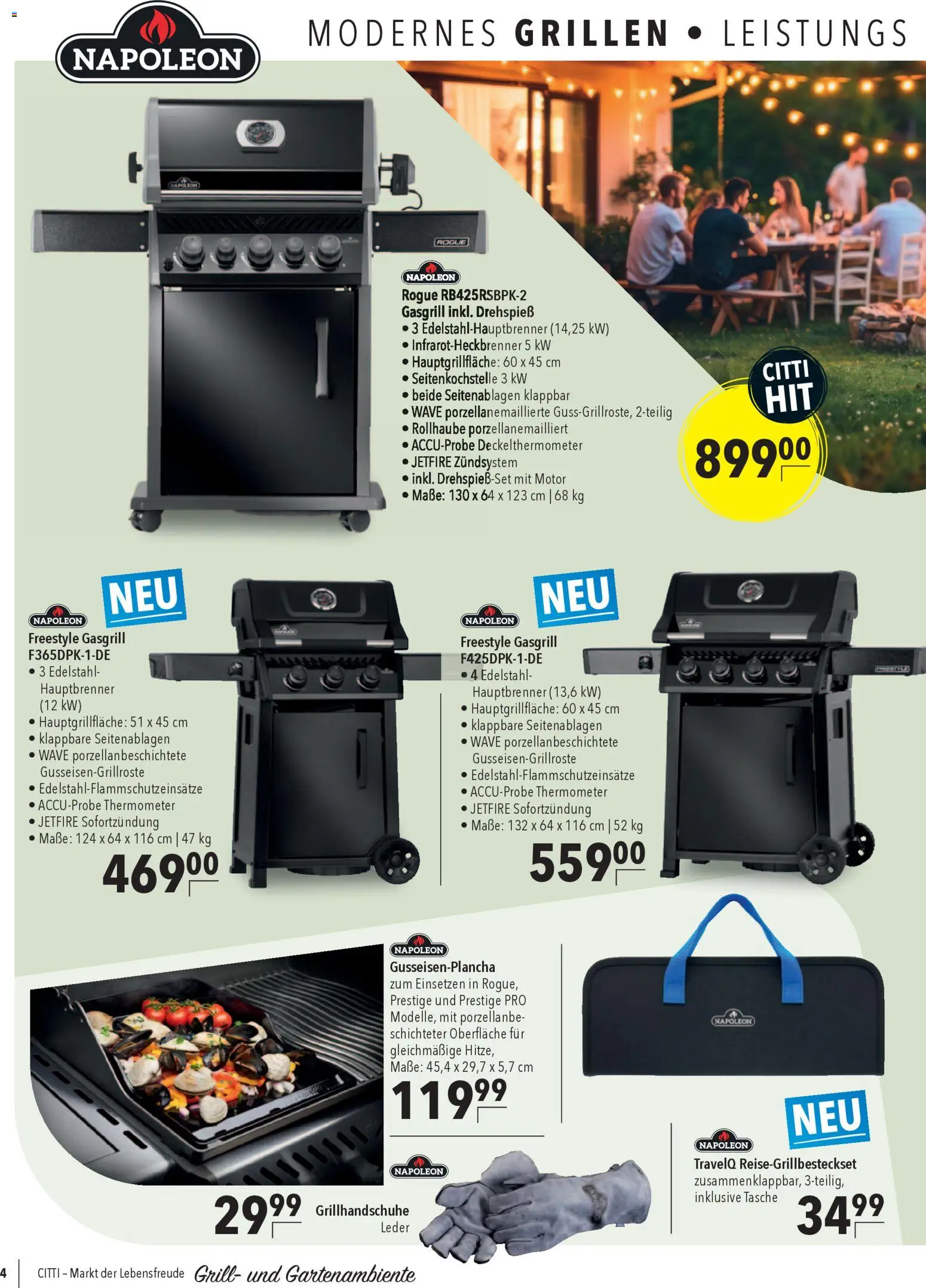 CITTI Markt Grill- und Gartenambiente – gültig ab 18.03.2026 | Seite: 4 | Produkte: Tasche, Grill, Thermometer