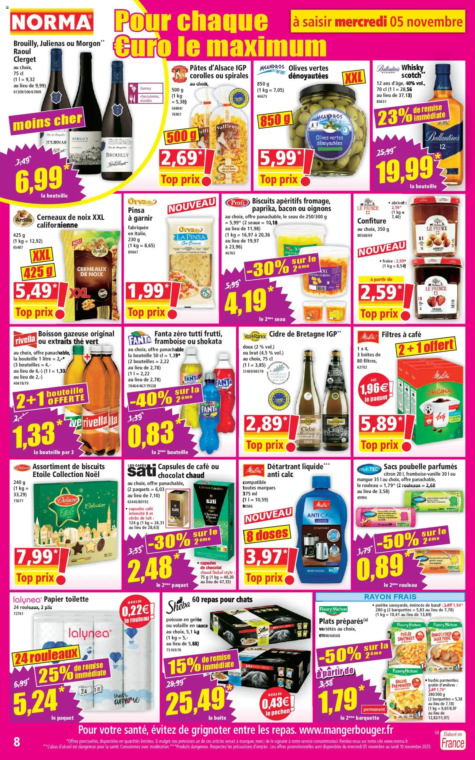 {H1} | Page: 8 | Produits: Mangue, Volaille, Café, Gelée