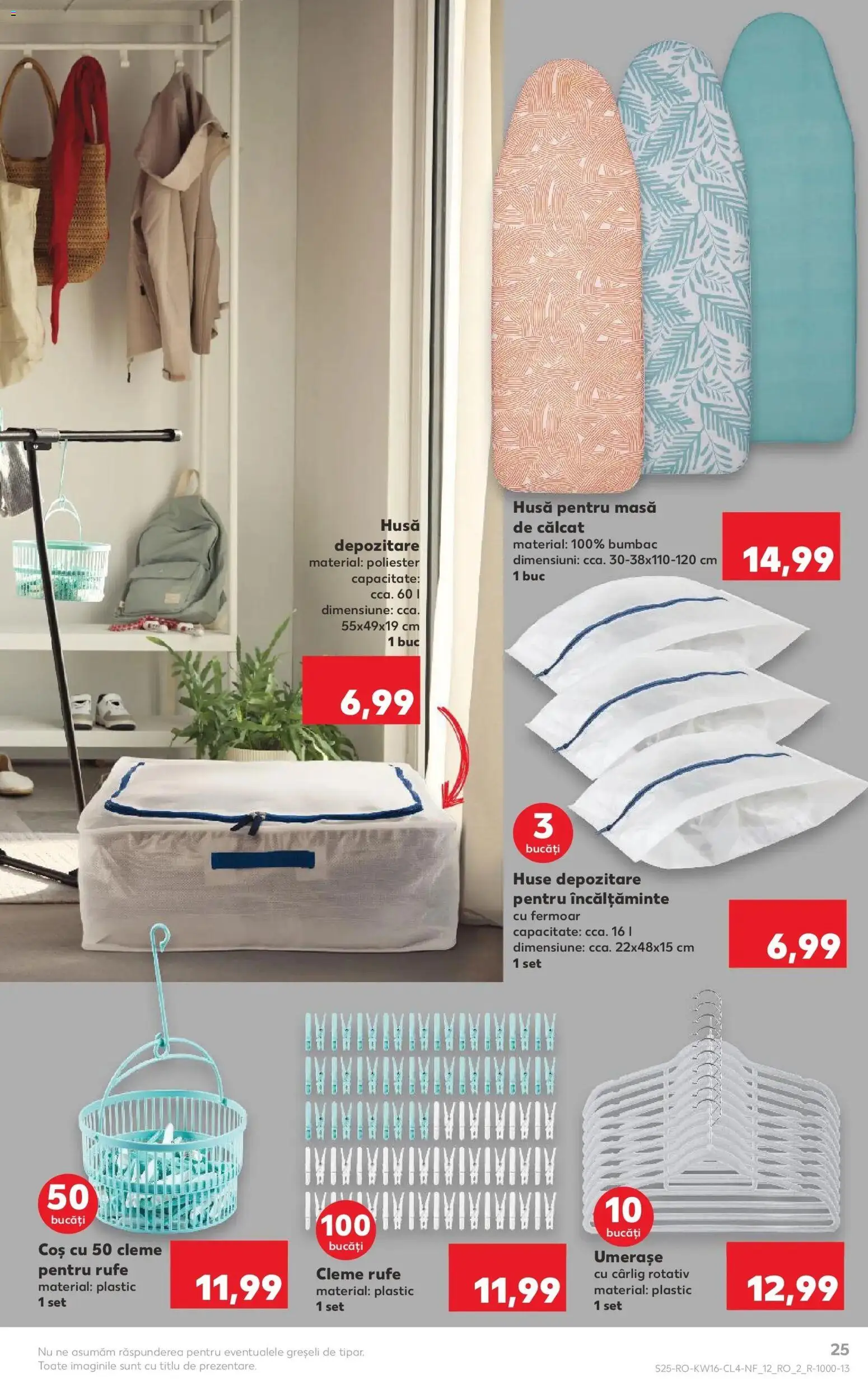 Noul catalog Kaufland – valabil de la 15.04.2026 | Pagină: 25 | Produse: Coș, Masă, Bornoz takımı, Masă de călcat