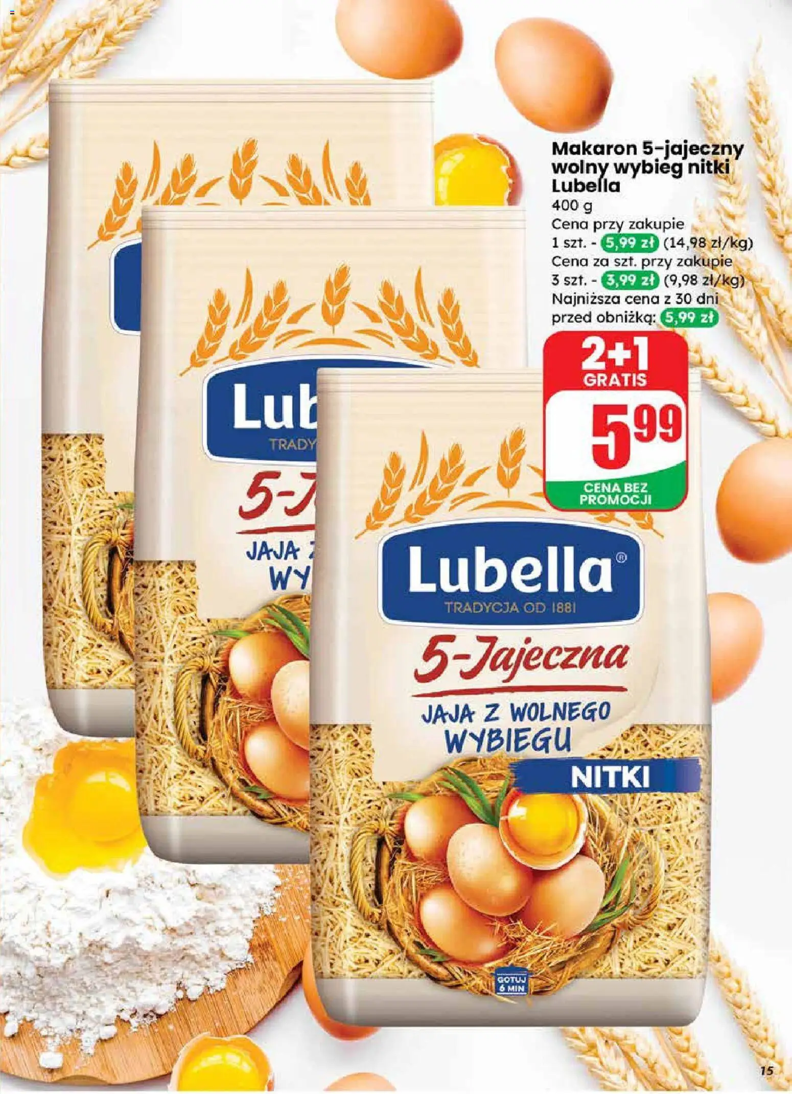 Dino Gazetka od 18.02.2026 | Strona: 15 | Produkty: Makaron, Jaja