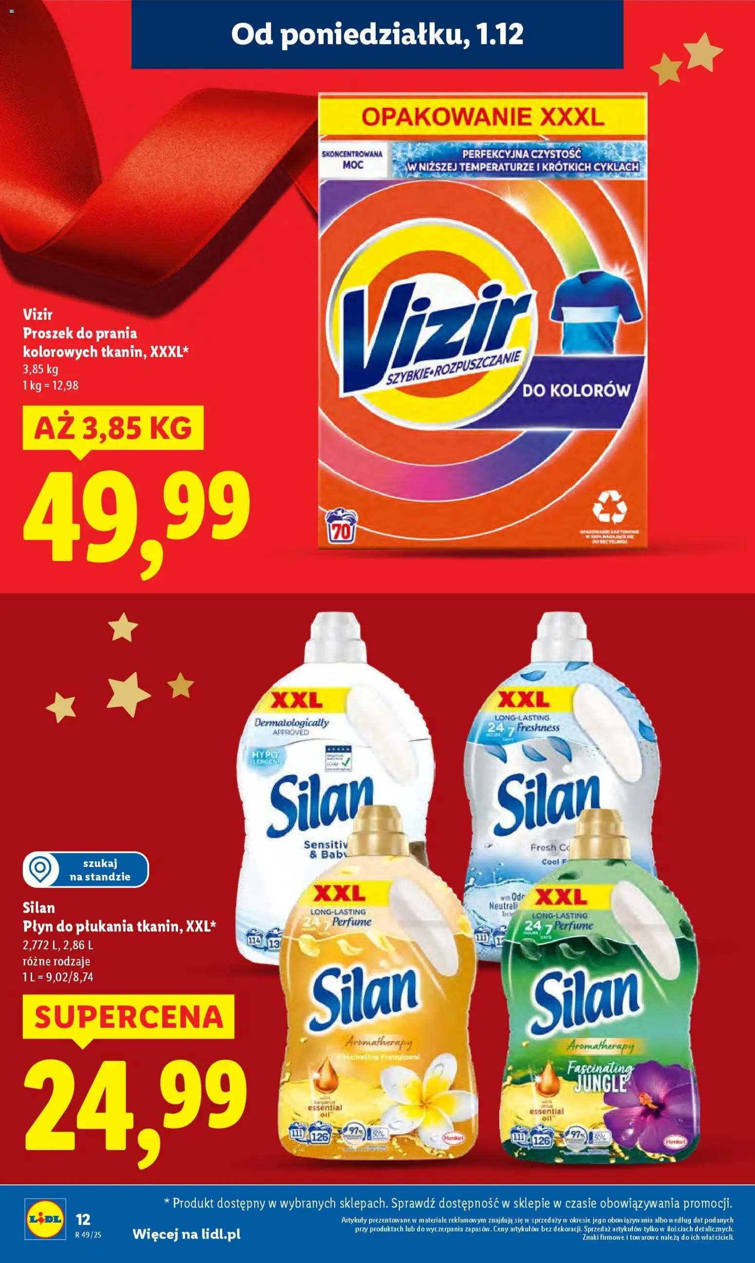 Lidl Gazetka od 01.12.2025 | Strona: 12 | Produkty: Proszek do prania, Detergent